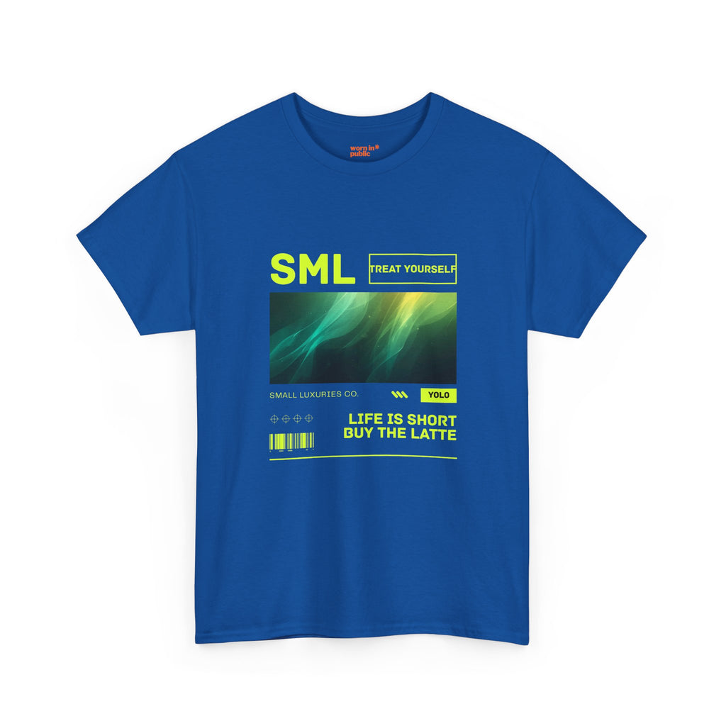 Luxuries of Life Neon Abstract Wave T-Shirt | Barcode Graphic Tee