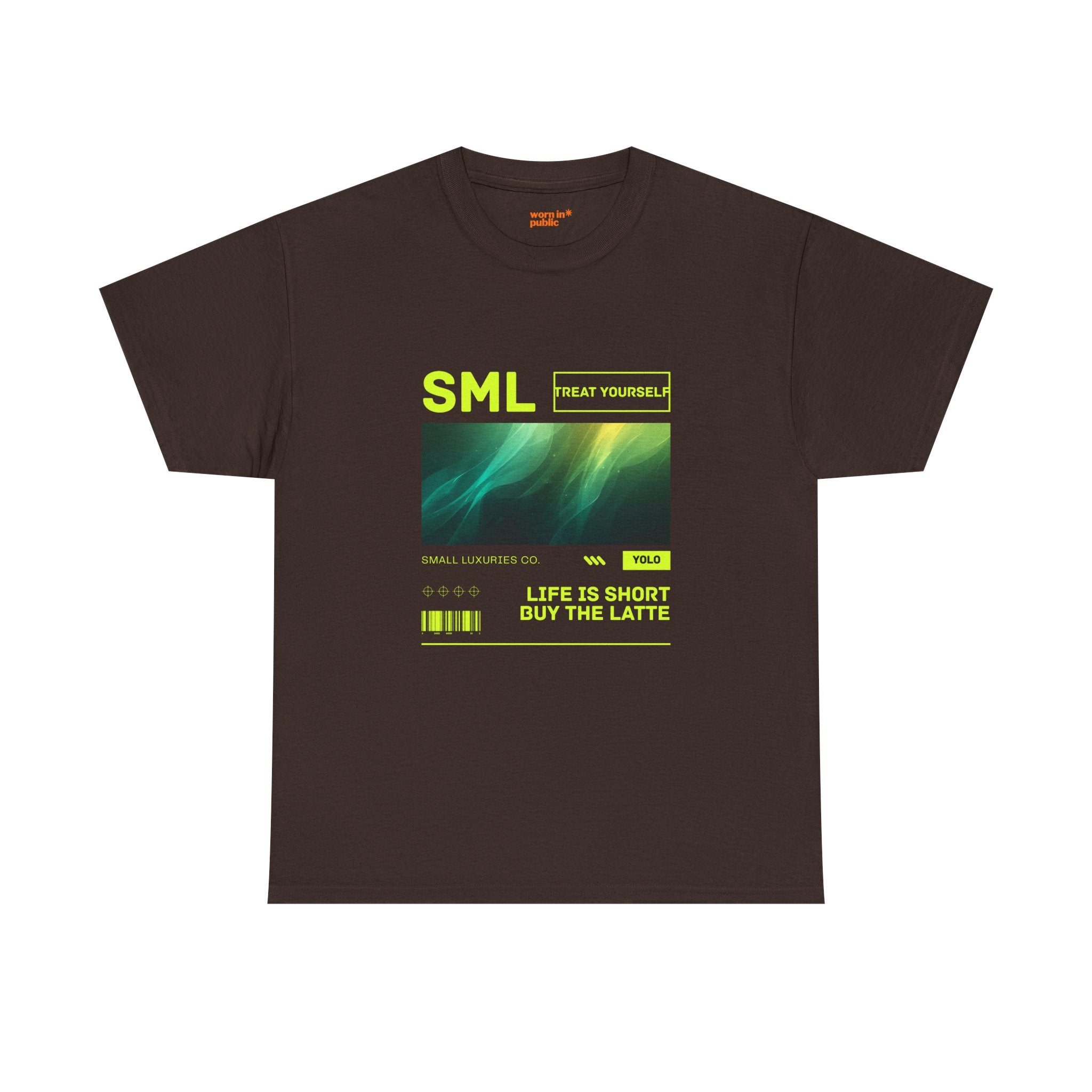 Luxuries of Life Neon Abstract Wave T-Shirt | Barcode Graphic Tee