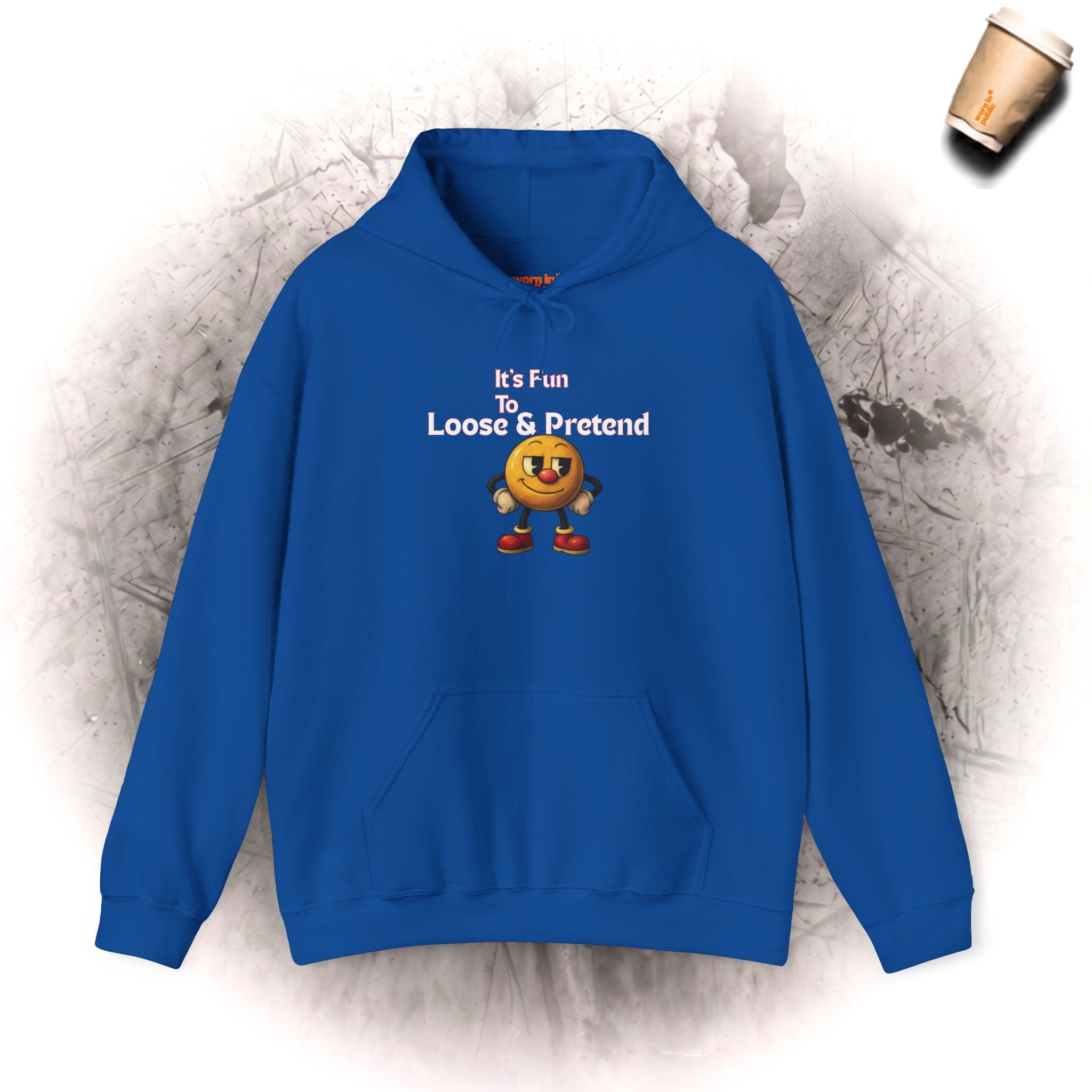 It's Fun to Loose & Pretend Hoodie | Smiley Emoji Grafik-Sweatshirt