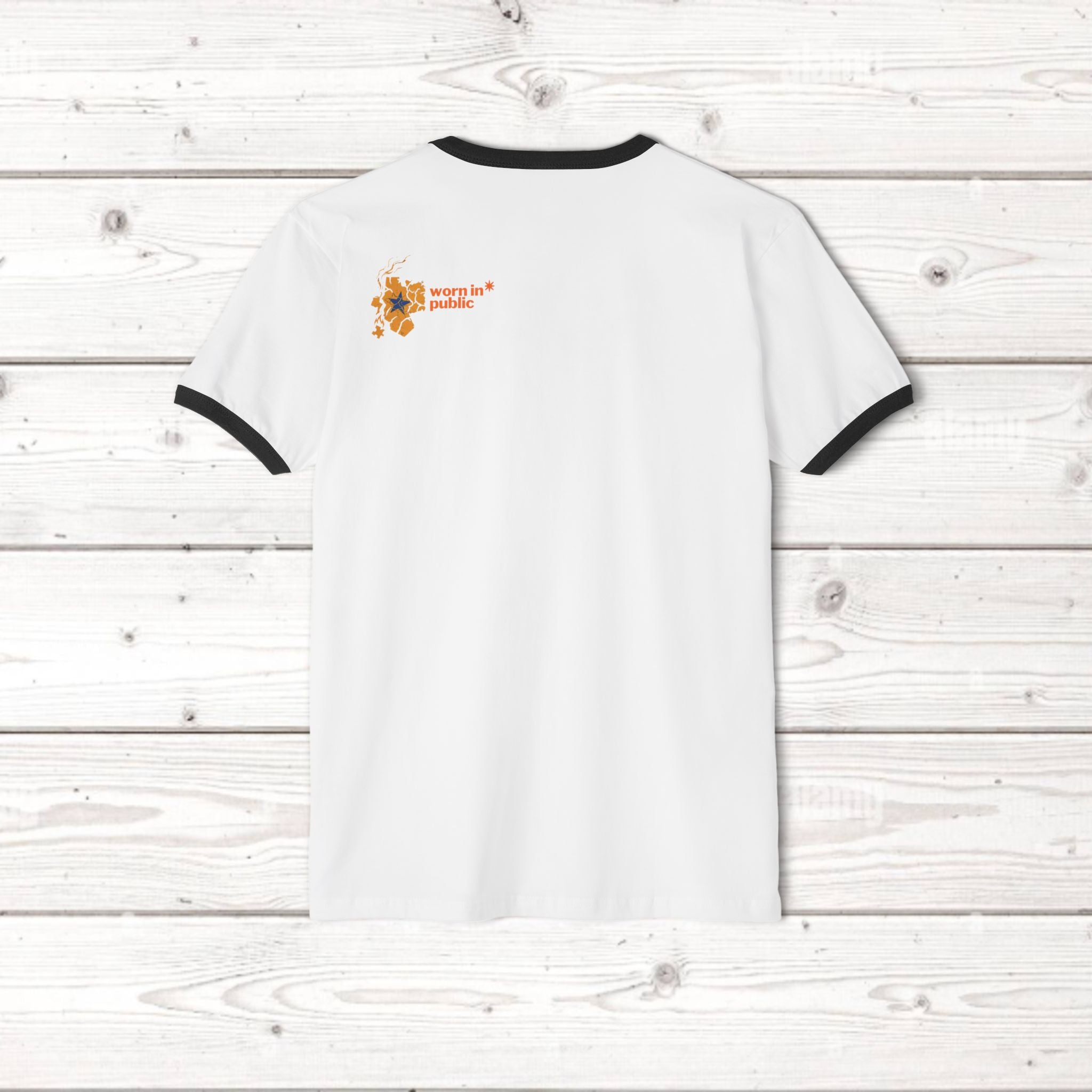 Kaputt Graphic Ringer T-Shirt — Vintage Unisex Distressed Map Design