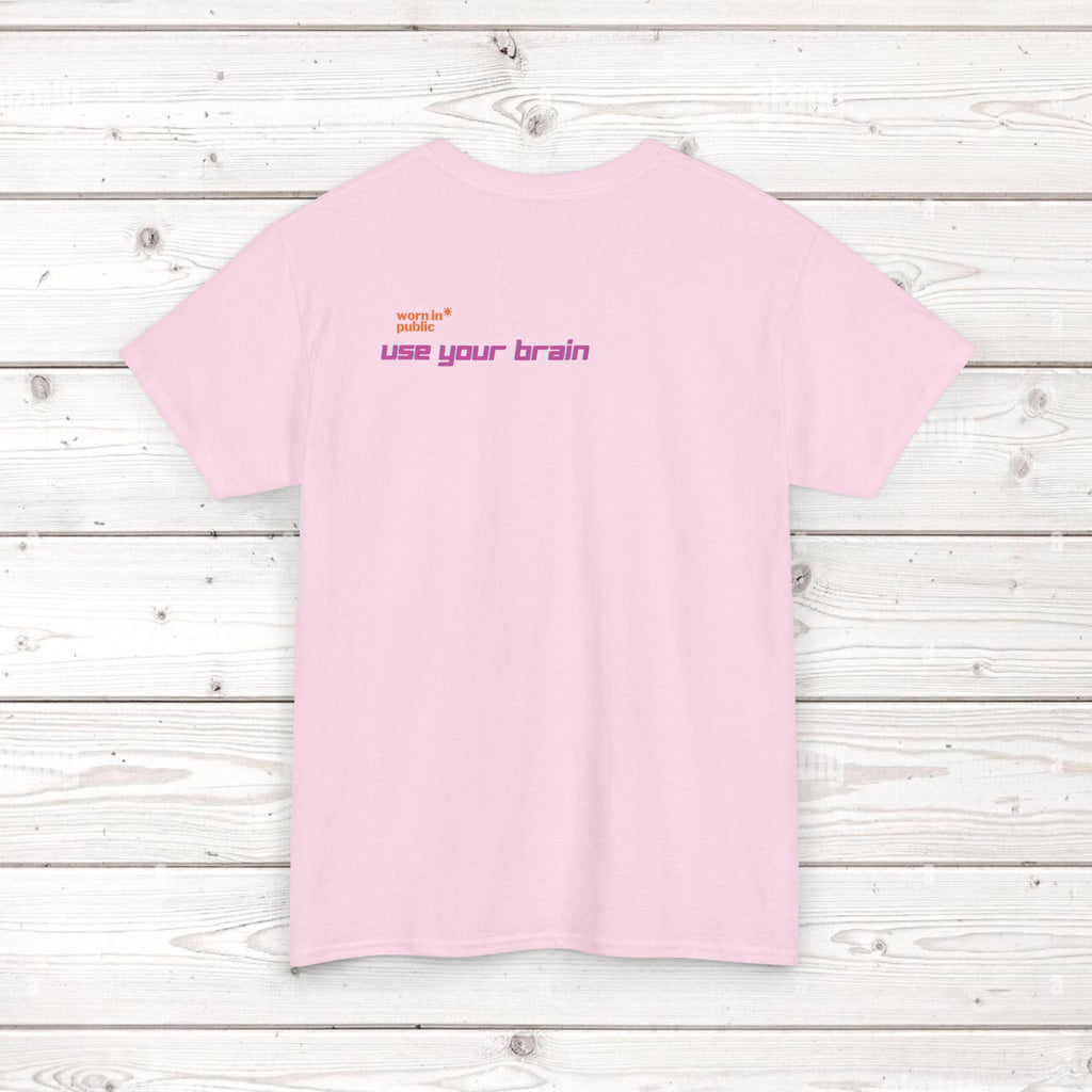 Brain User or Abuser GEN Z Unisex Tee — Retro Cyberpunk "Use Your Brain" Graphic T-Shirt