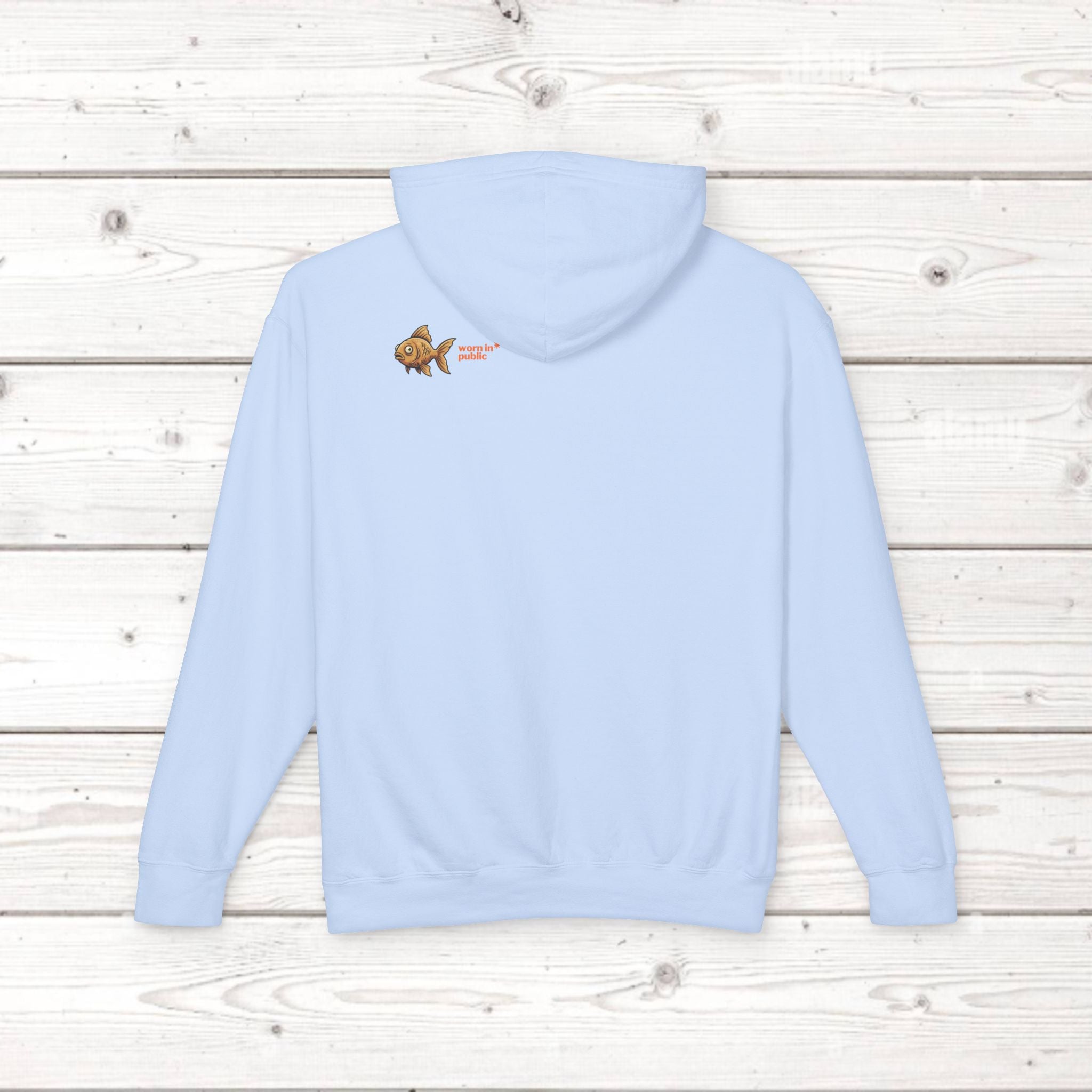 Fish Brain Substitution Plan Hoodie — Vintage Unisex Surreal Graphic Pullover