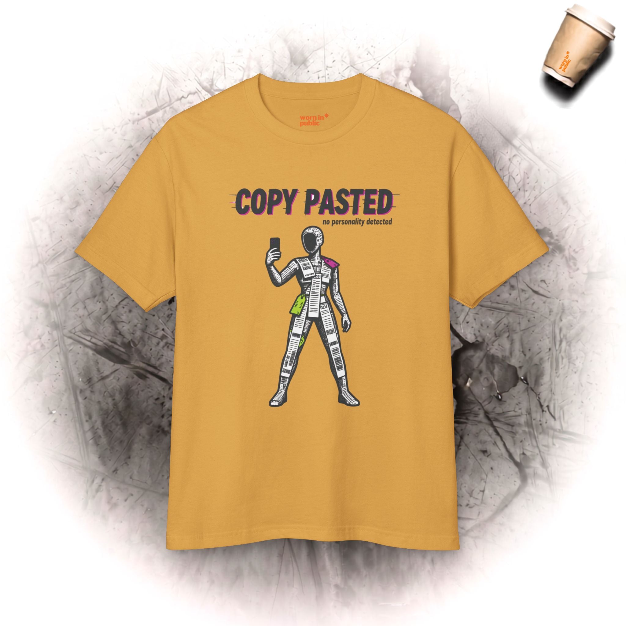 Copy Pasted Unisex T-Shirt | Sarkastisches Anti-Trend Grafik-T-Shirt