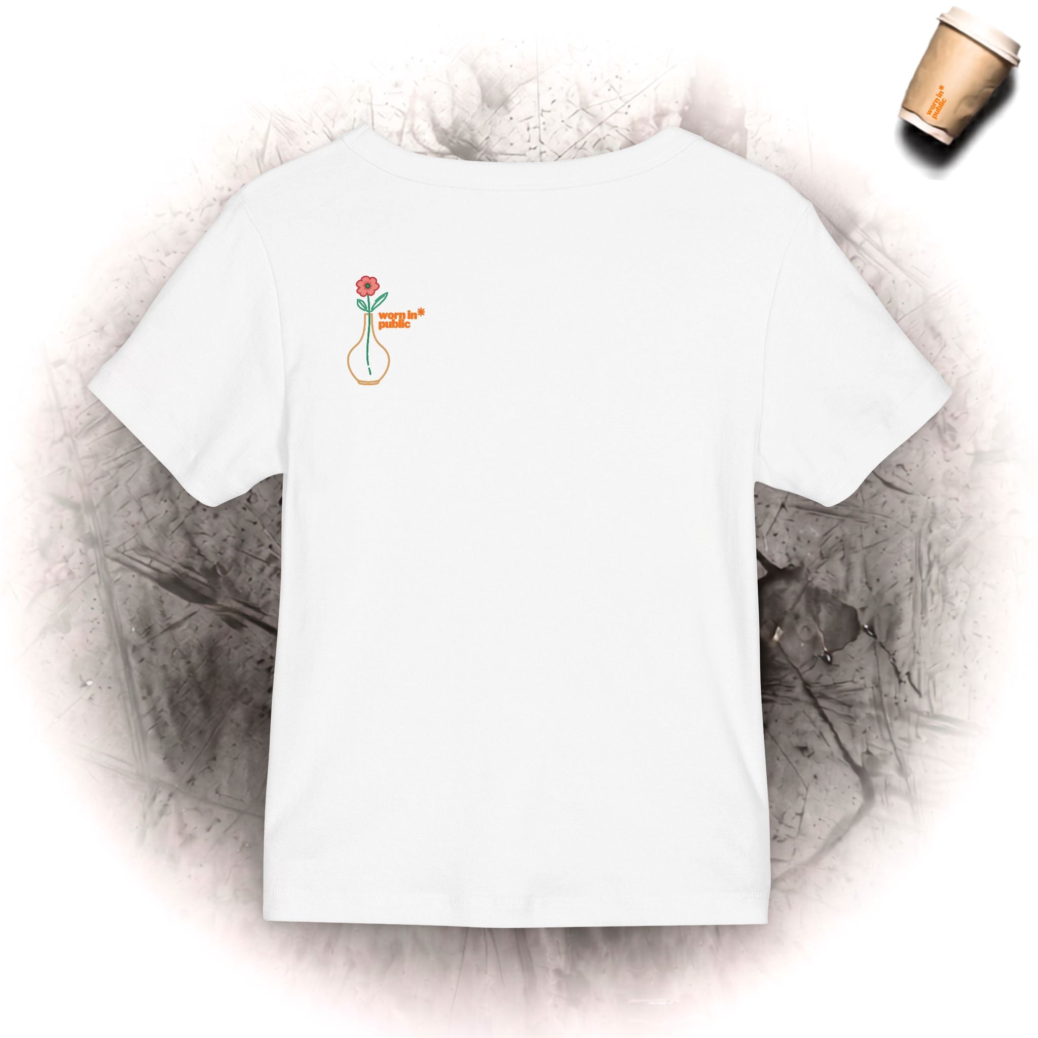 Bloom Anyway BIO Geripptes Baby-T-Shirt für Damen | Oberteil mit floraler botanischer Grafik
