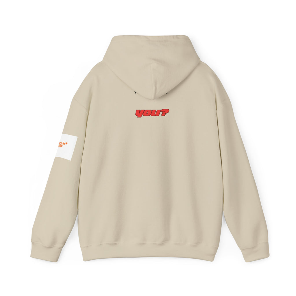 Excuse You? Hoodie | Retro Red Text Graphic Pullover