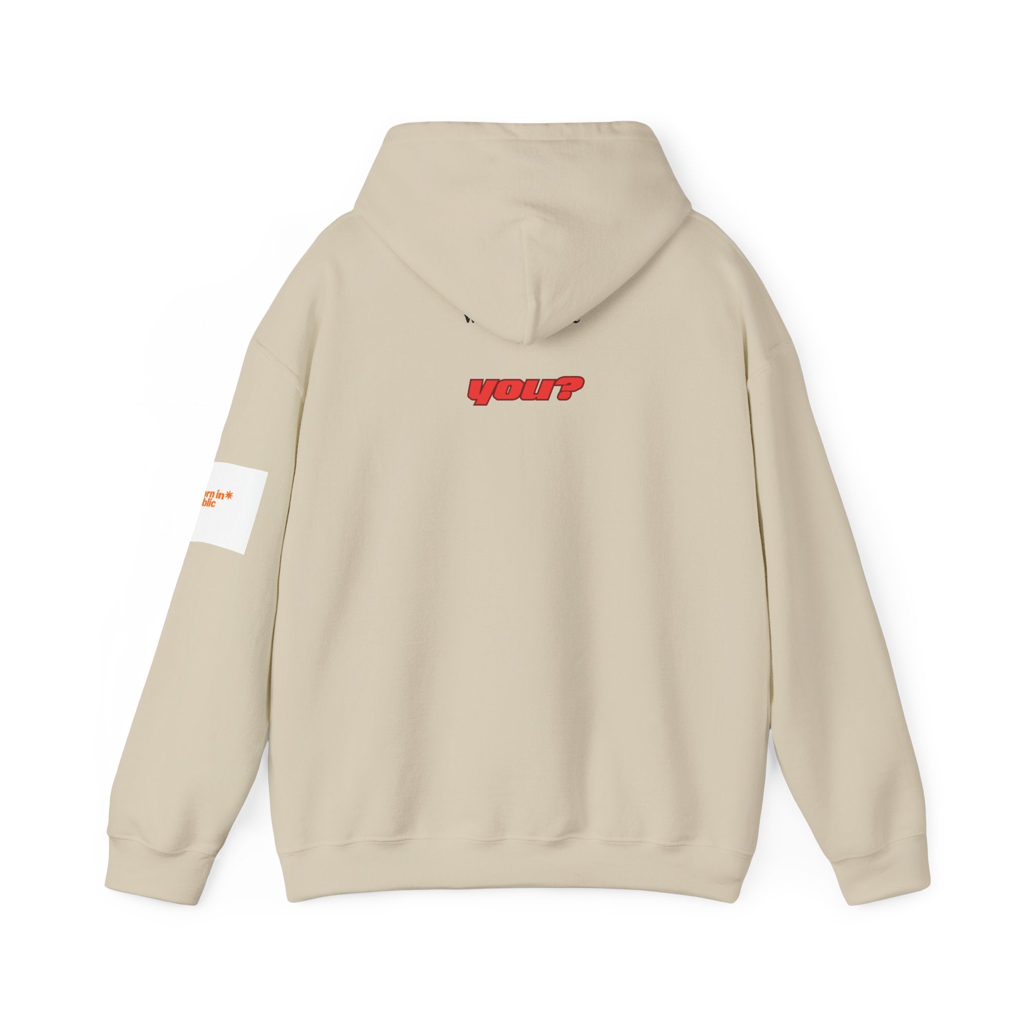 Excuse You? Hoodie | Retro Red Text Graphic Pullover