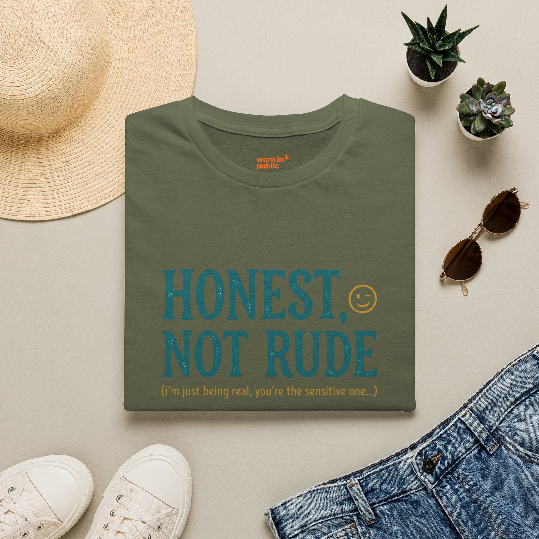 Honest Not Rude | Funny Sarcastic Unisex Graphic Tee for Real Talk