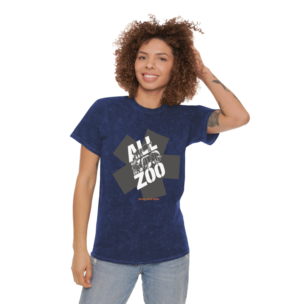 All Zoo Graphic Premium Mineral Wash T-Shirt | Vintage Washed Animal Graphic Tee
