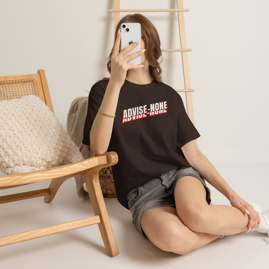 Advise None | Retro Slanted Unisex Graphic Tee