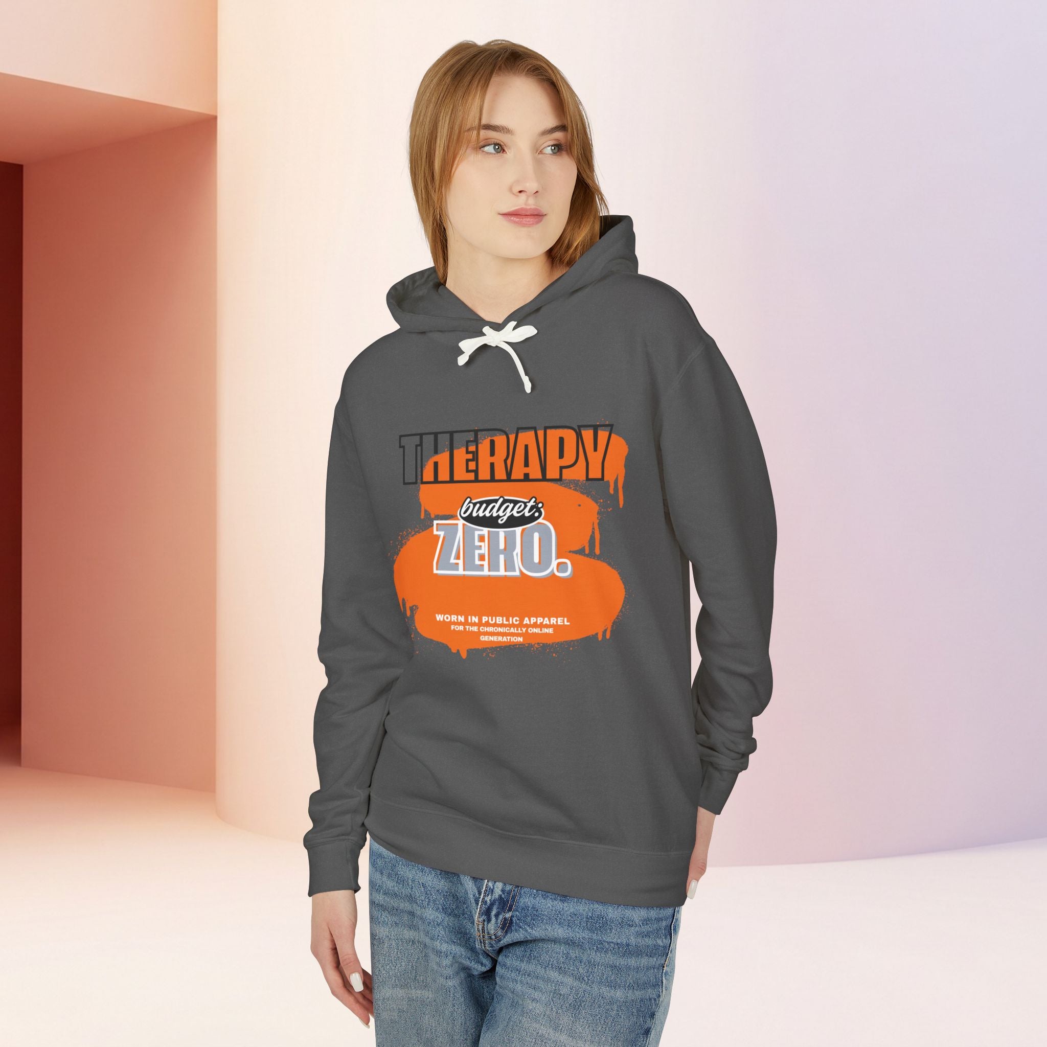 Therapy Budget Zero Hoodie | Funny Mental Health Humor Pullover