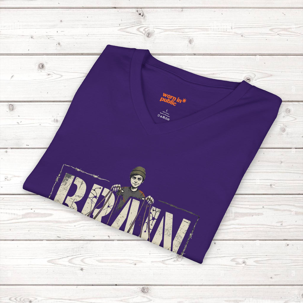 Brain User or Abuser Mens V-Neck Tee — Choose to See Graphic Awareness Shirt