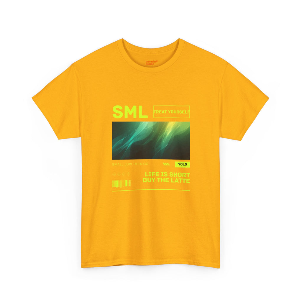 Luxuries of Life Neon Abstract Wave T-Shirt | Barcode Graphic Tee