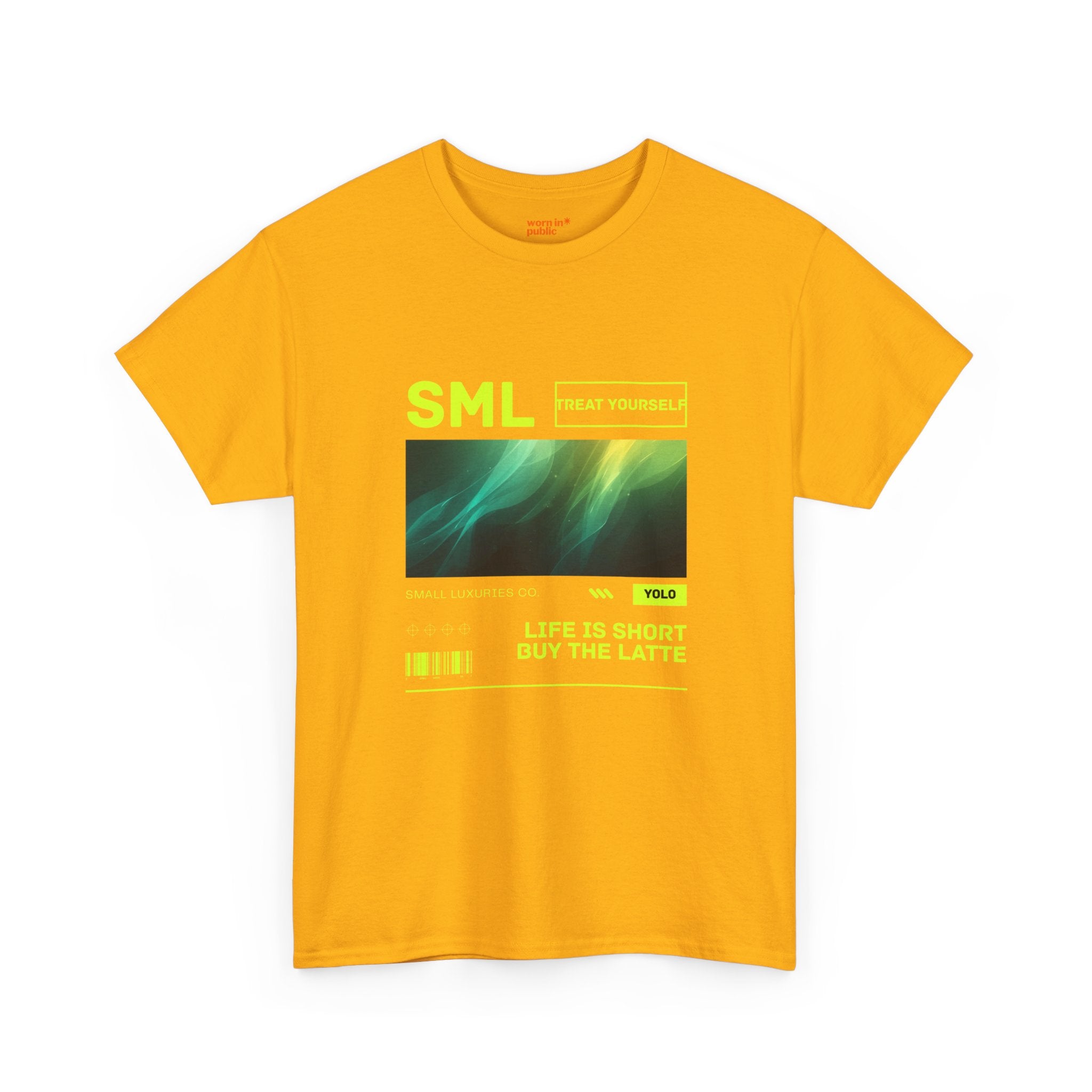 Luxuries of Life Neon Abstract Wave T-Shirt | Barcode Graphic Tee