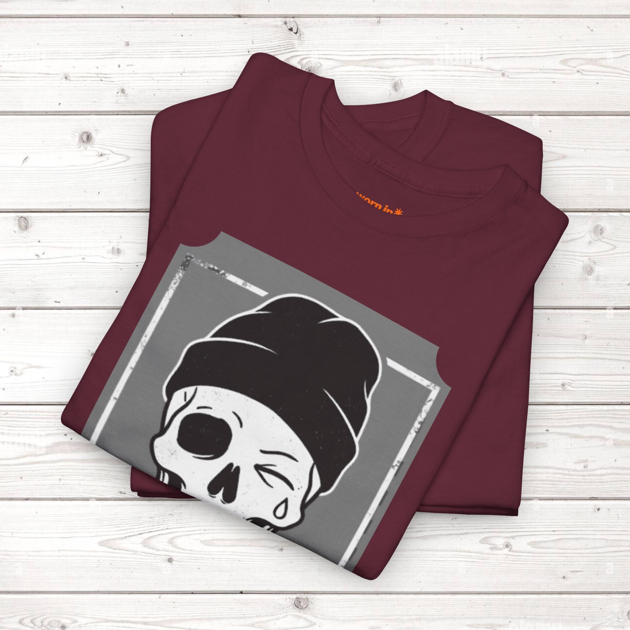 Too Tired To Care Skull T-Shirt | Funny Sarcastic Graphic Tee for the Exhausted