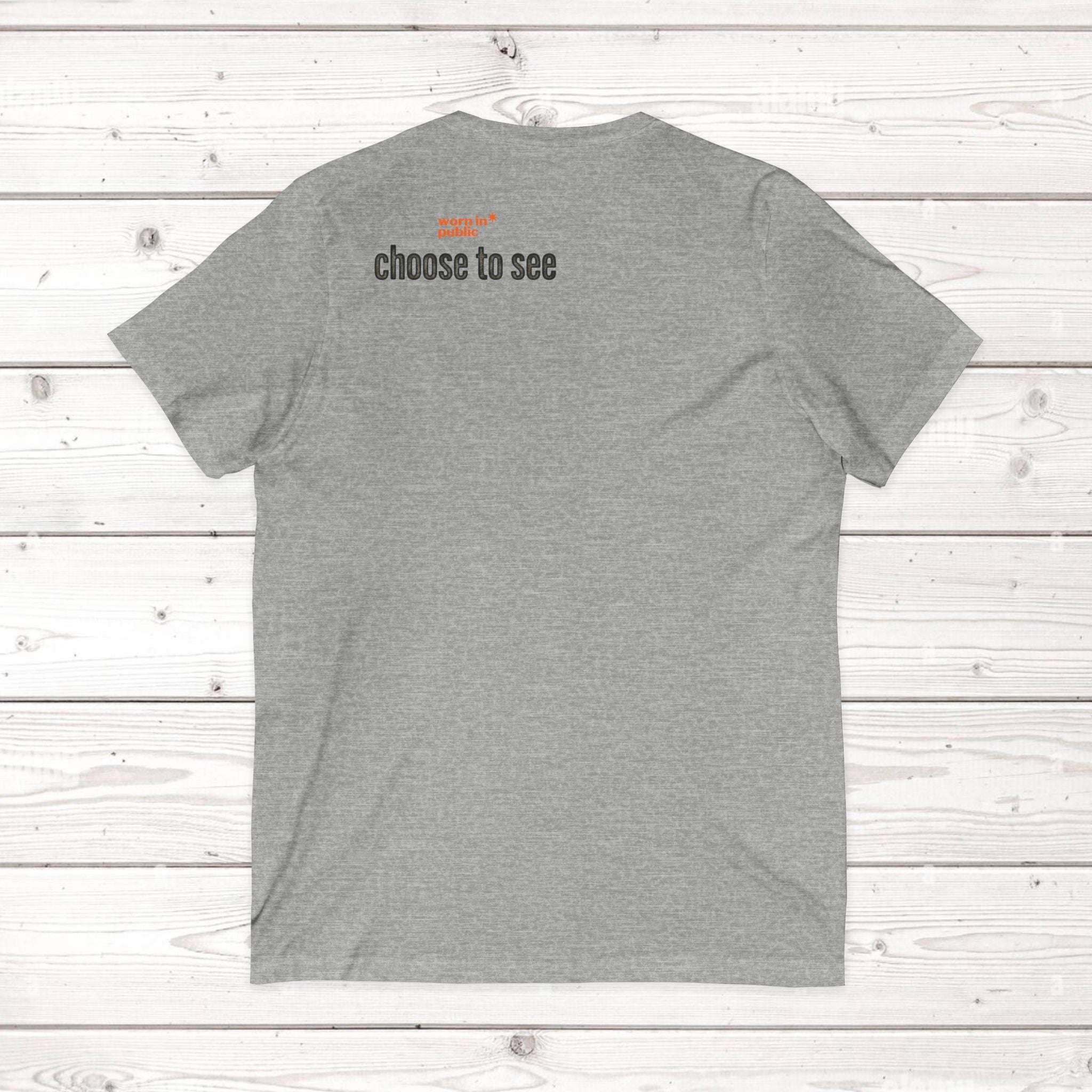 Brain User or Abuser Mens V-Neck Tee — Choose to See Graphic Awareness Shirt
