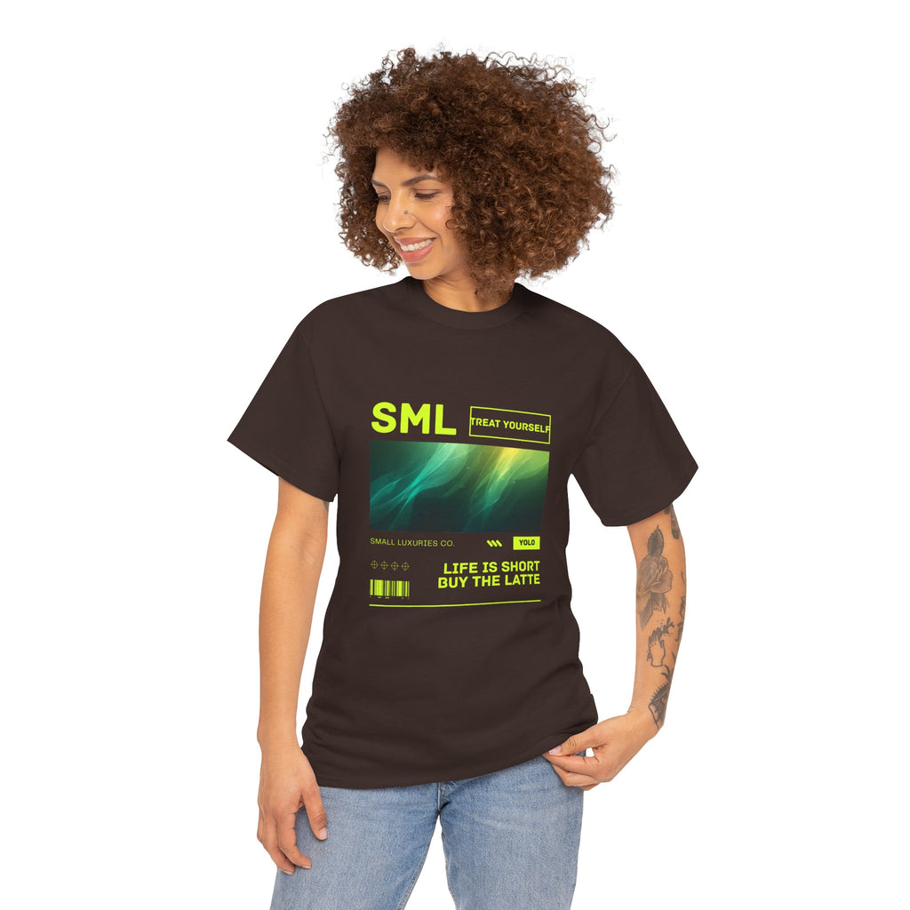 Luxuries of Life Neon Abstract Wave T-Shirt | Barcode Graphic Tee