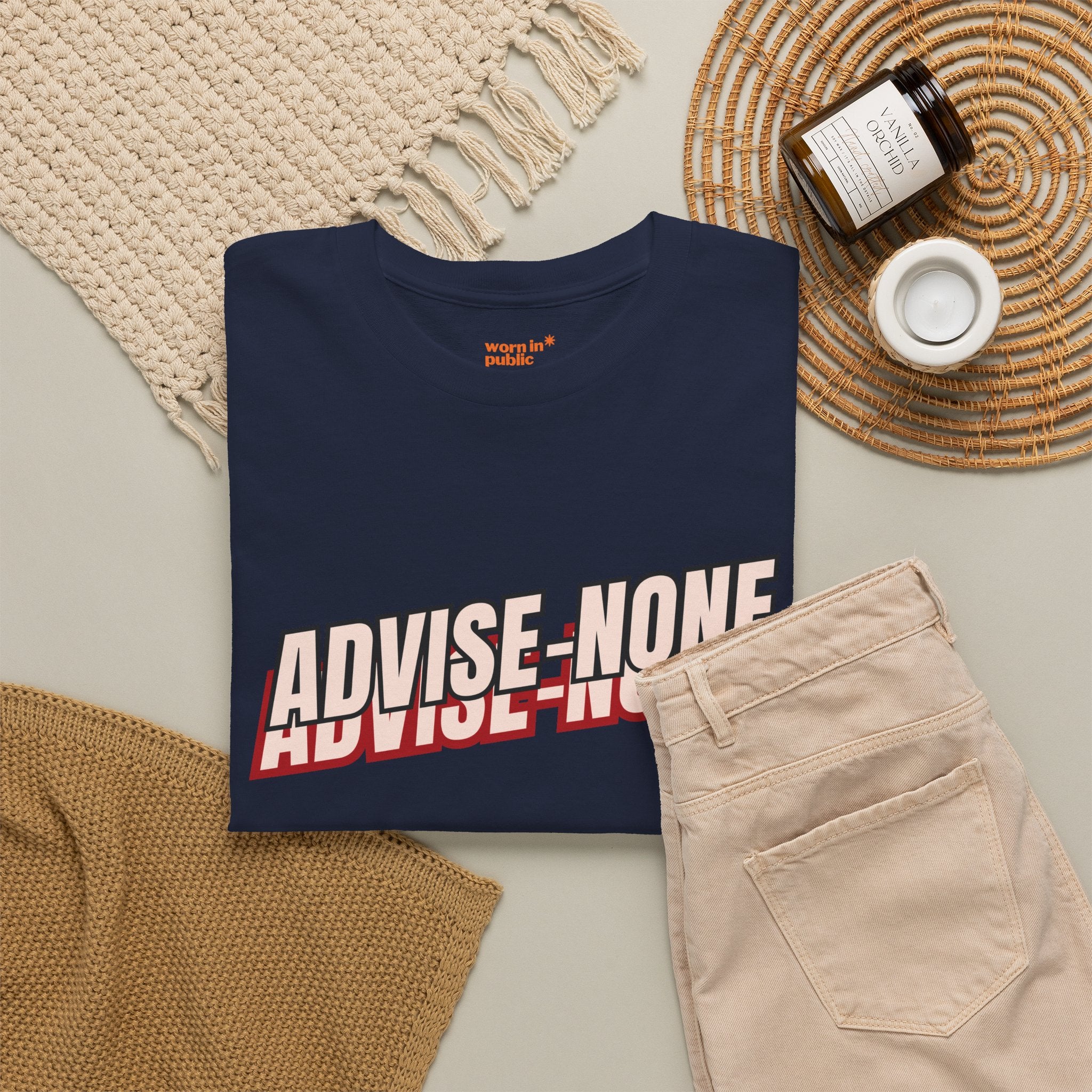 Advise None | Retro Slanted Unisex Graphic Tee