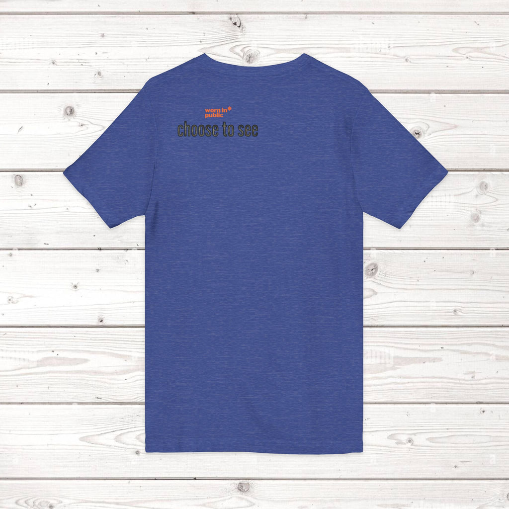 Brain User or Abuser Mens V-Neck Tee — Choose to See Graphic Awareness Shirt