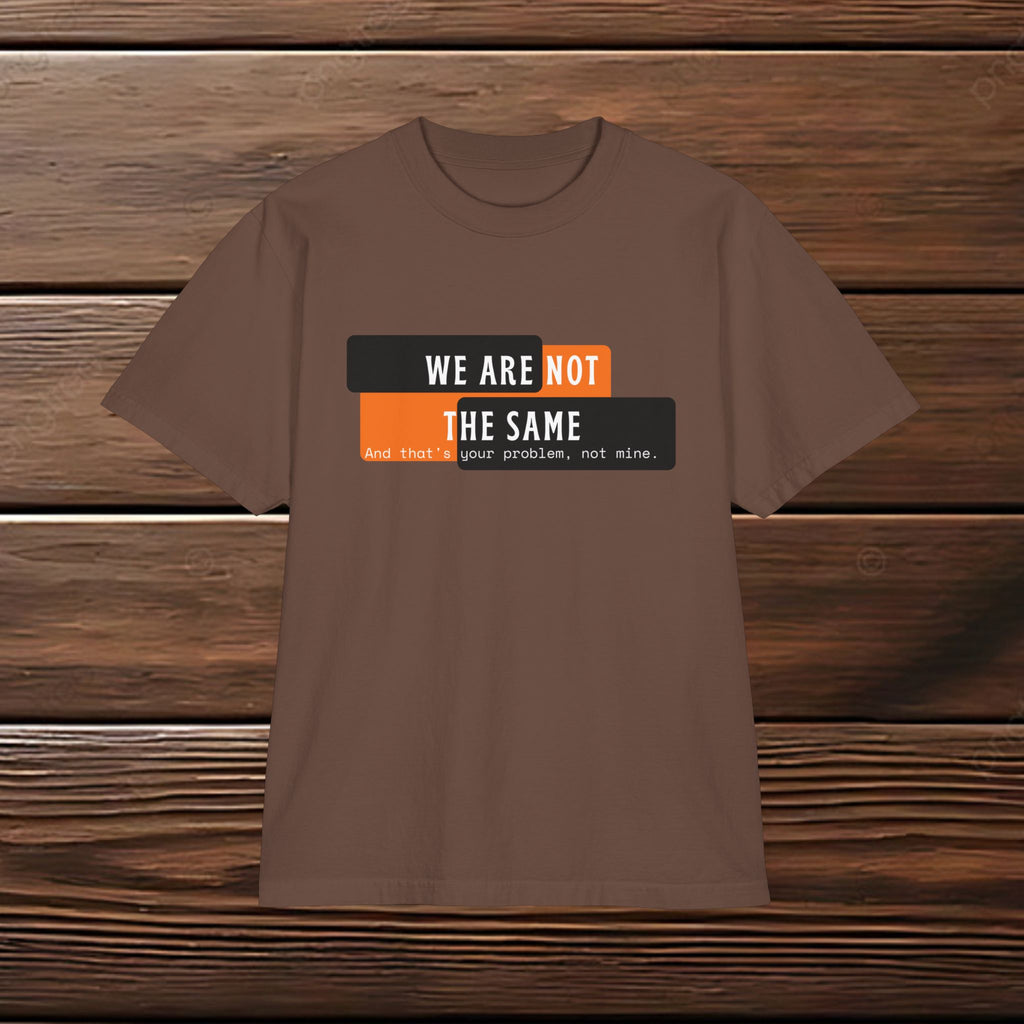 We Are Not The Same Shoulder Drop T-Shirt | Oversized Statement Graphic Tee