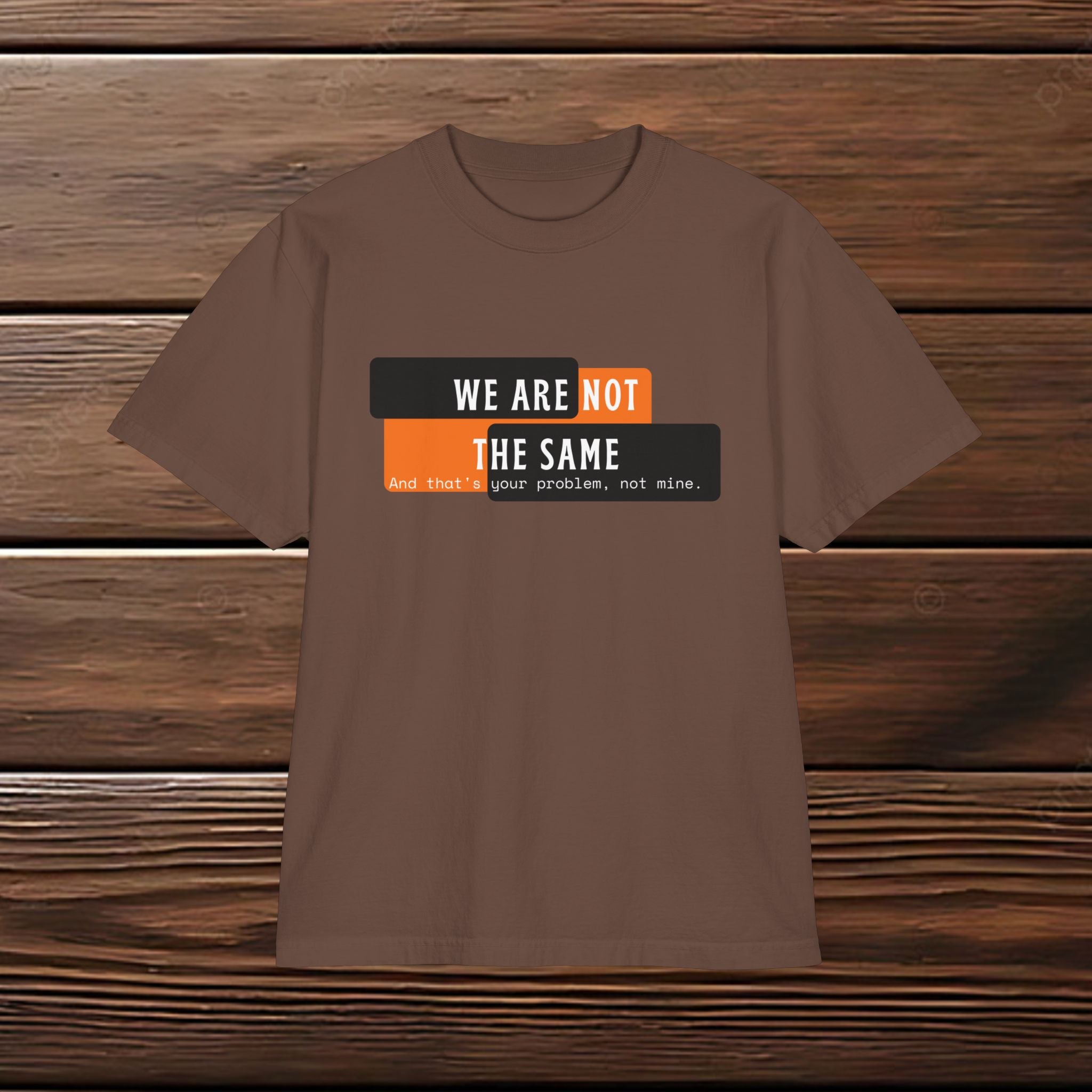We Are Not The Same Shoulder Drop T-Shirt | Oversized Statement Graphic Tee