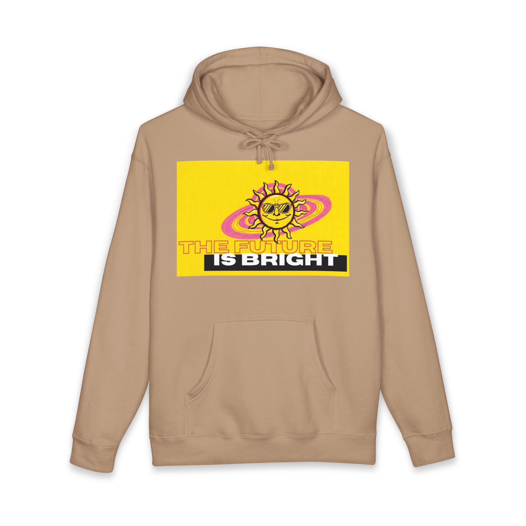 The Future Is Bright Hoodie | Retro Sun Graphic Pullover Sweatshirt