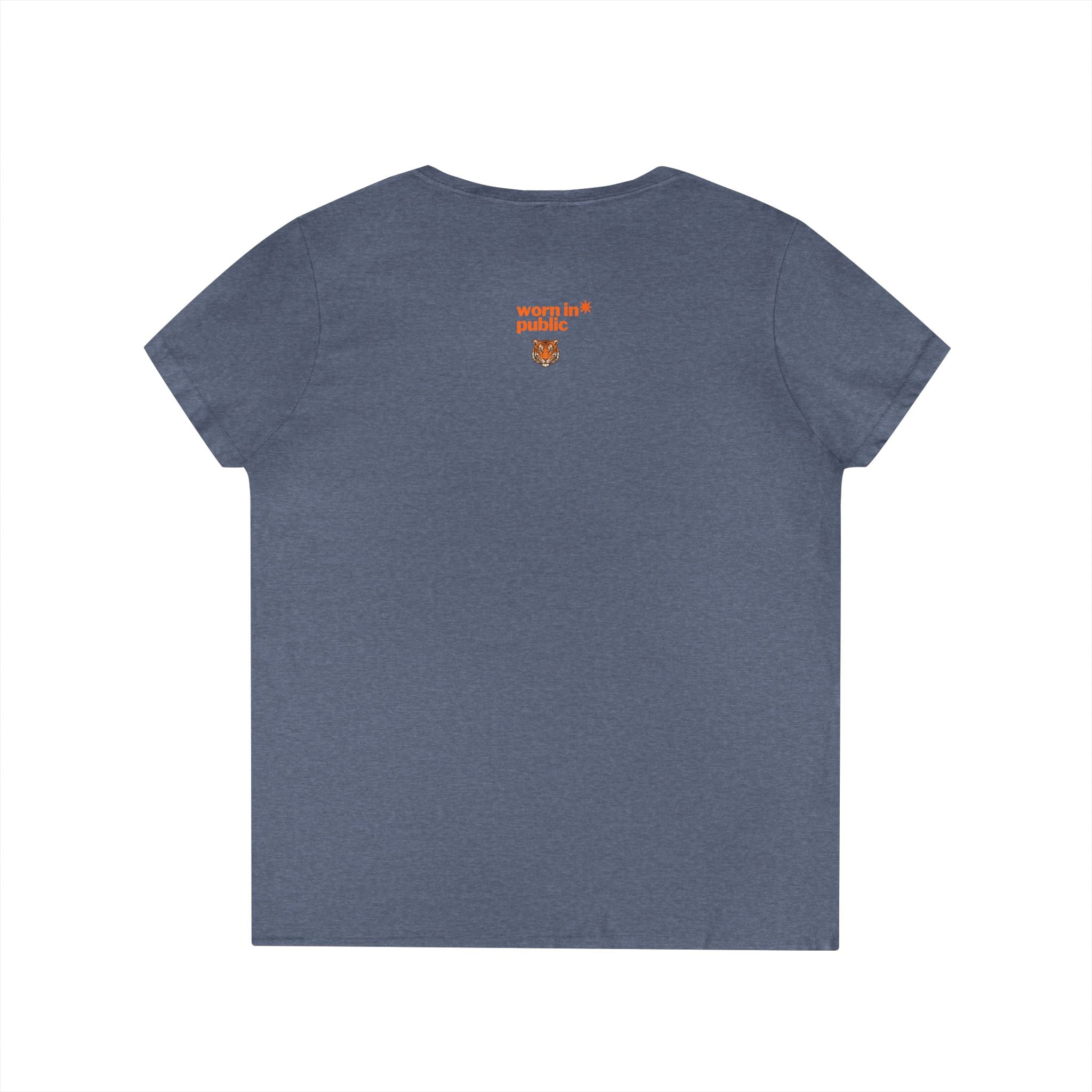 Kitten or Tiger? V-Neck T-Shirt | Cute Cat Illustration Pastel Graphic Tee
