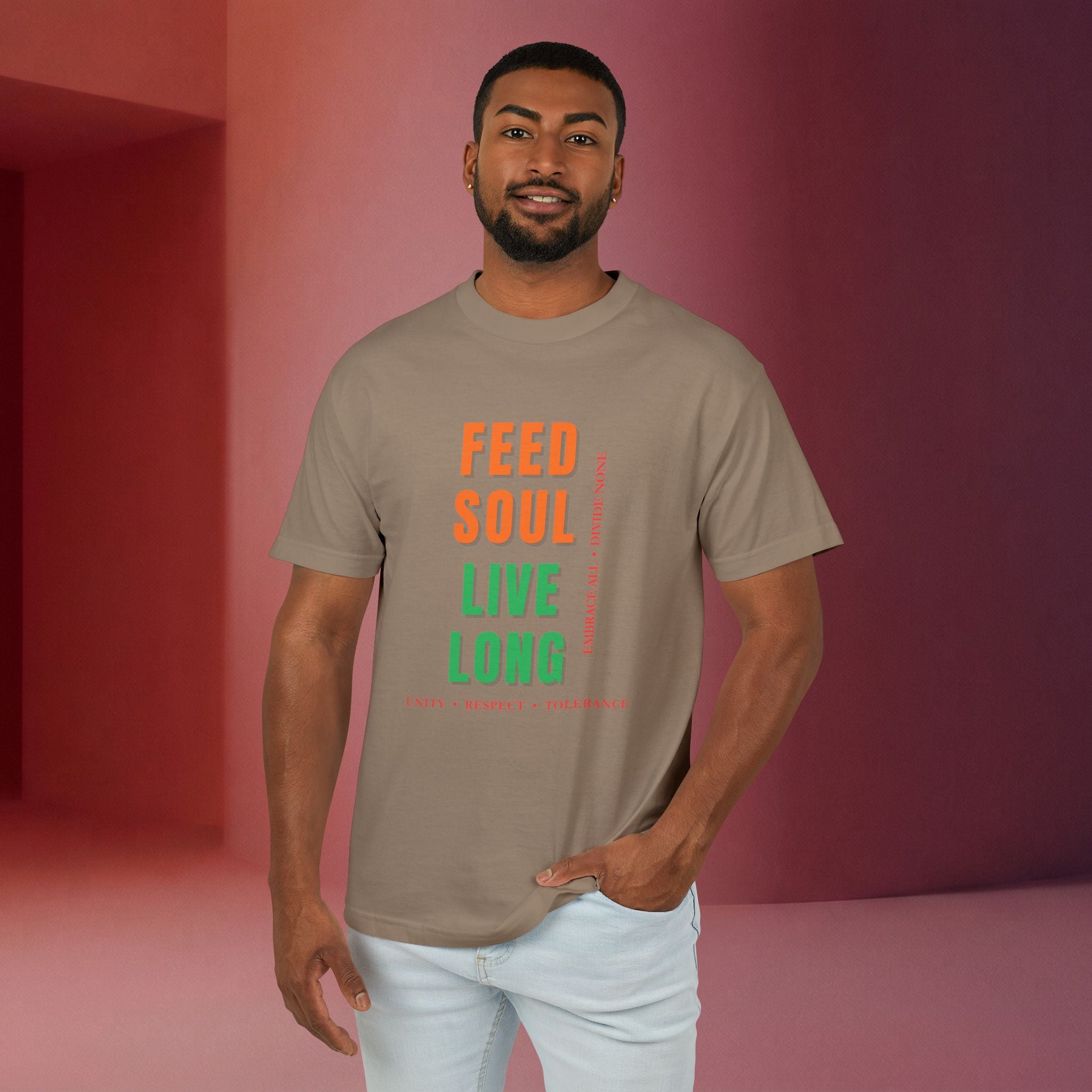 Feed Soul Live Long | Retro Unity Unisex Graphic Tee
