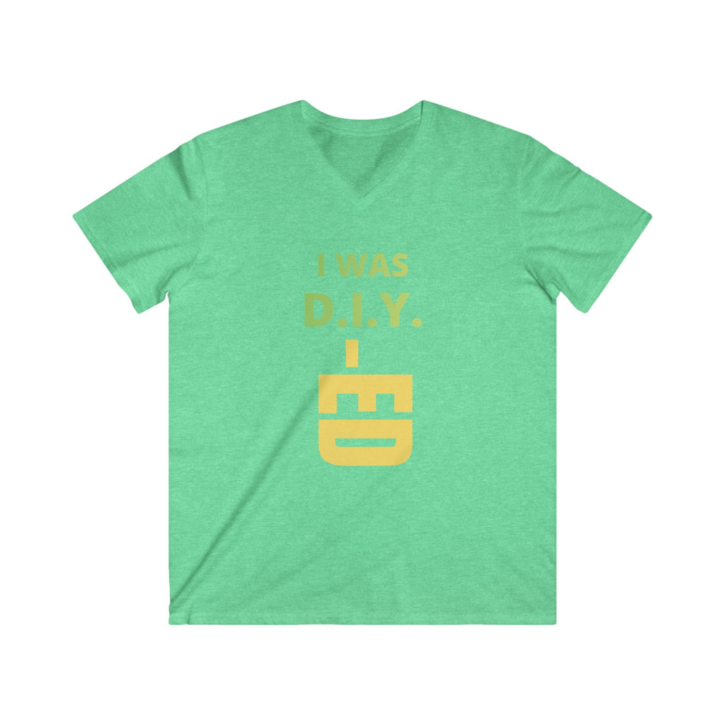 DIY-ED Graphic V-Neck Tee | 'I Was D.I.Y.' Novelty Shirt