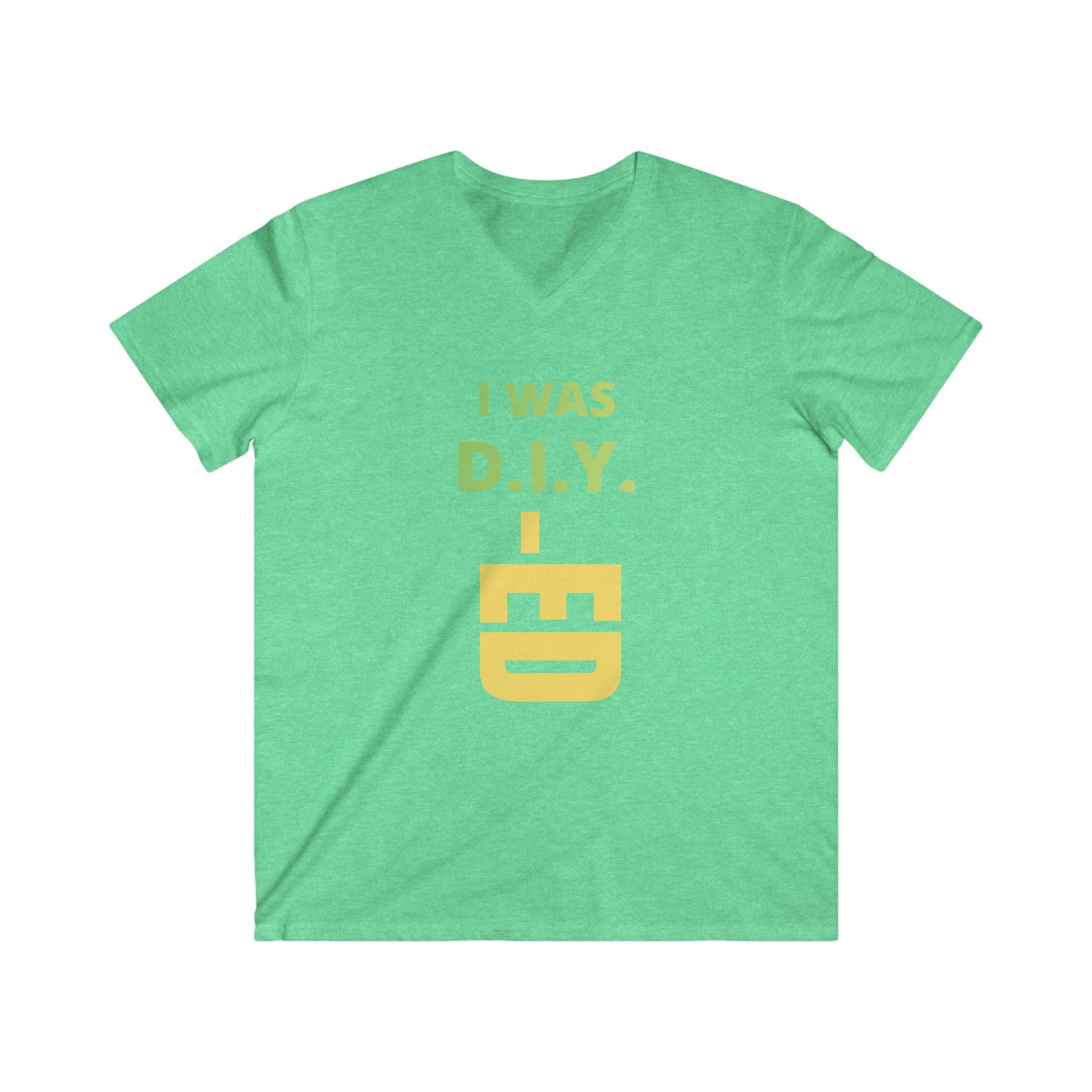 DIY-ED Graphic V-Neck Tee | 'I Was D.I.Y.' Novelty Shirt