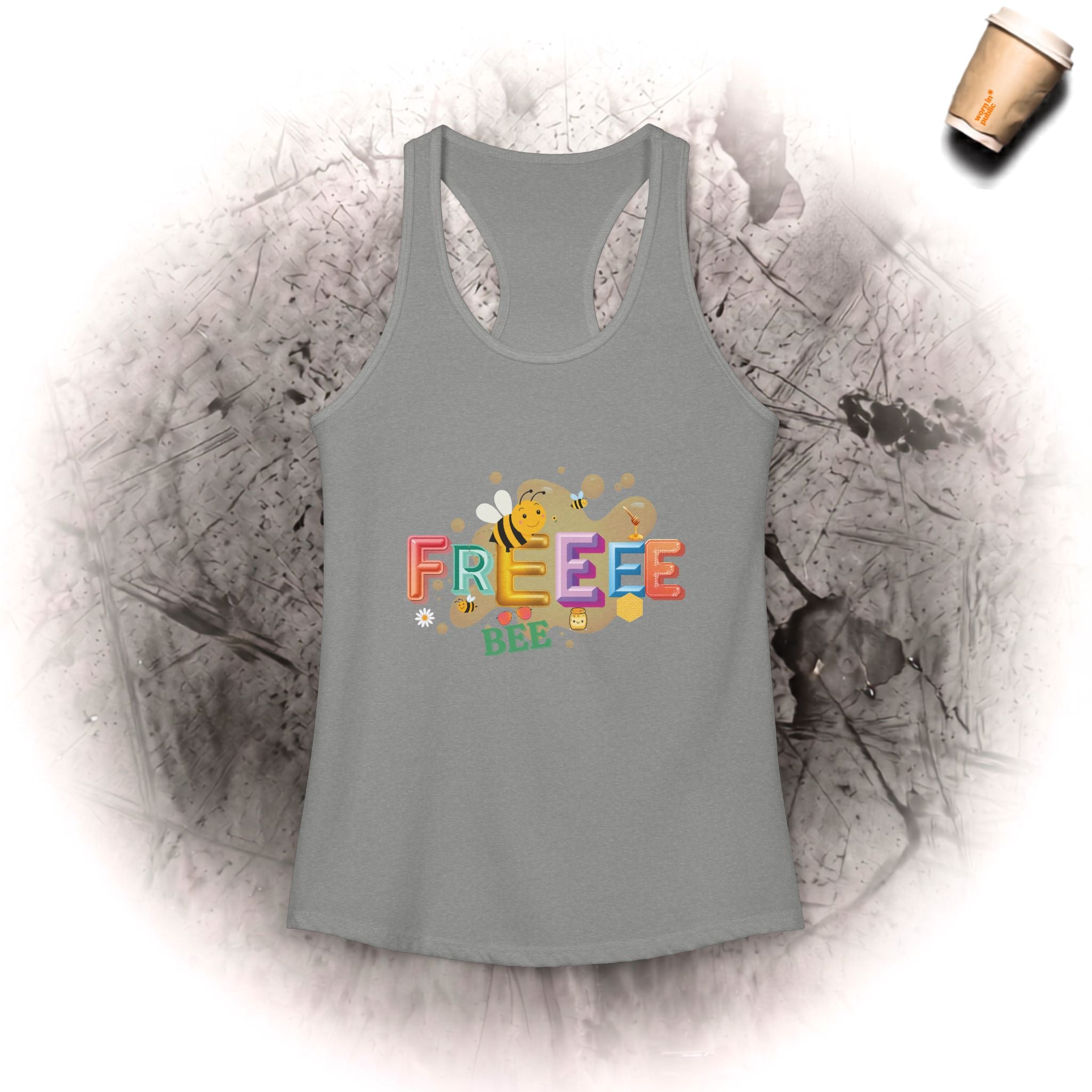 Free Bee Damen Racerback Tanktop | Leichtes Damen Ideal-Oberteil