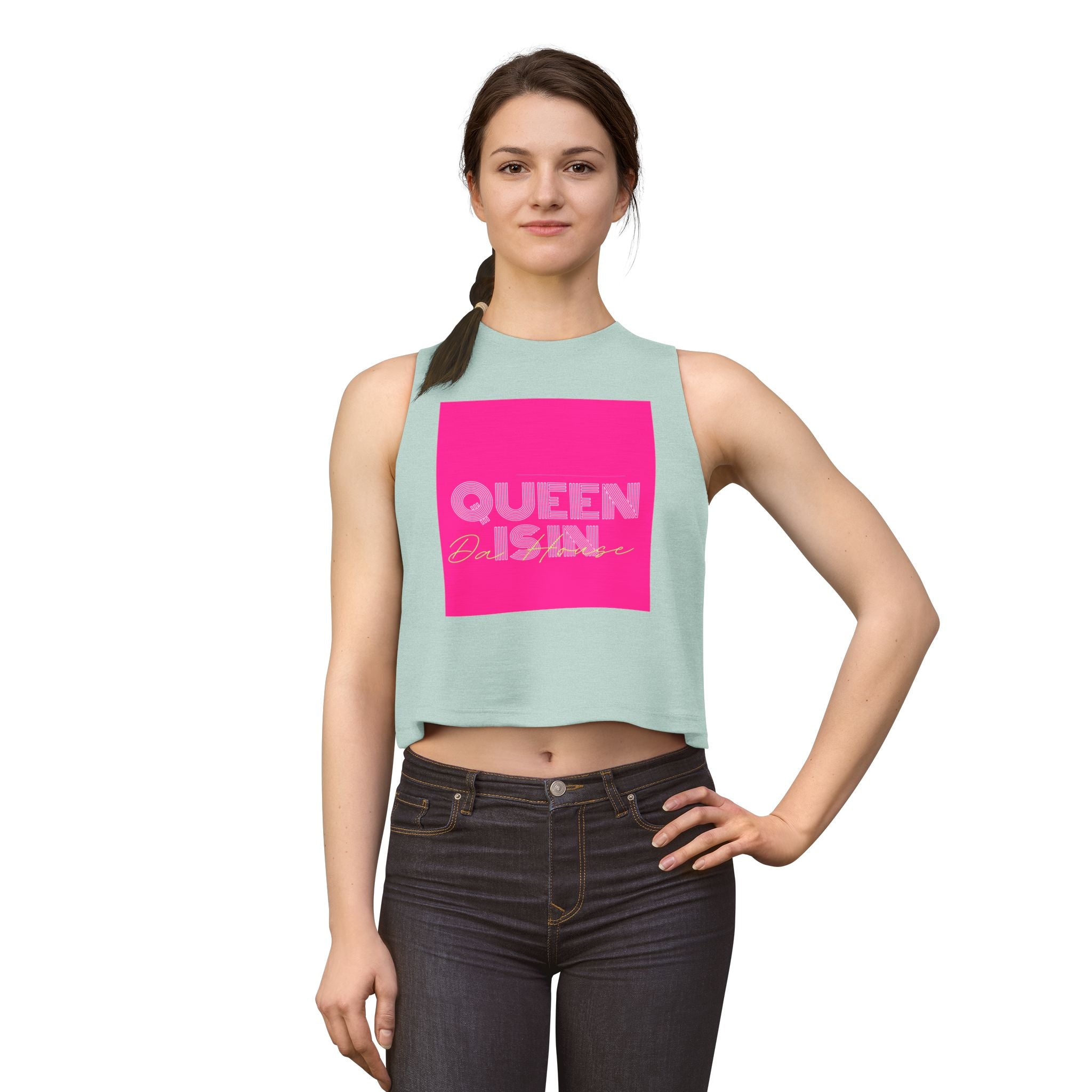 Queen Is In Da House Crop Top | Funny Bold Statement Graphic Top