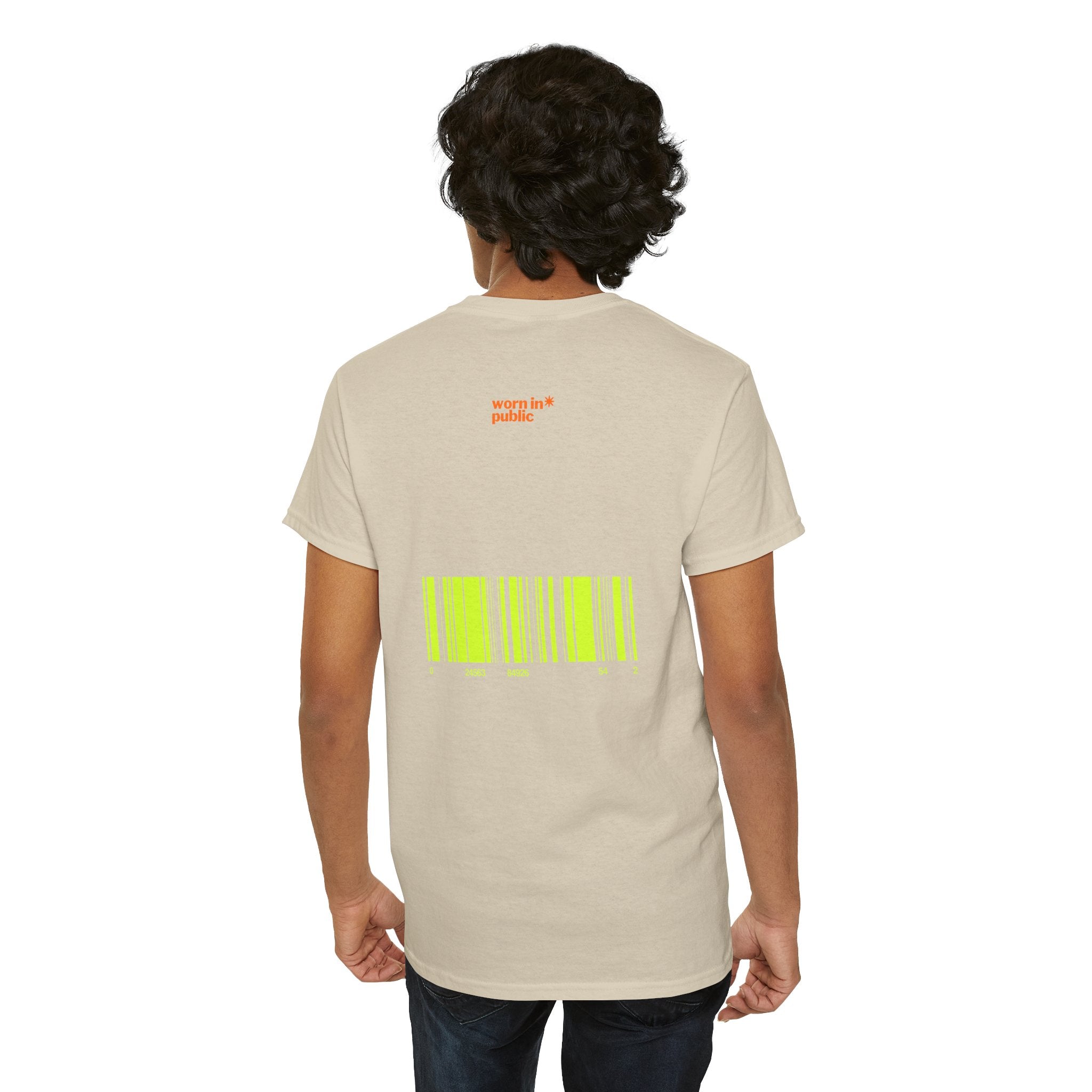 Luxuries of Life Neon Abstract Wave T-Shirt | Barcode Graphic Tee