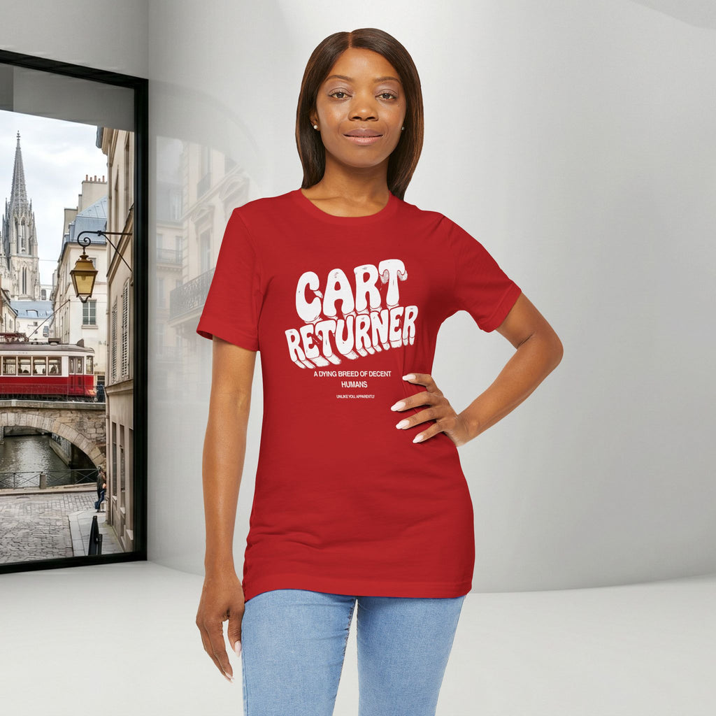 Cart Returner T-Shirt | Funny Grocery Store Humor Tee for Good People