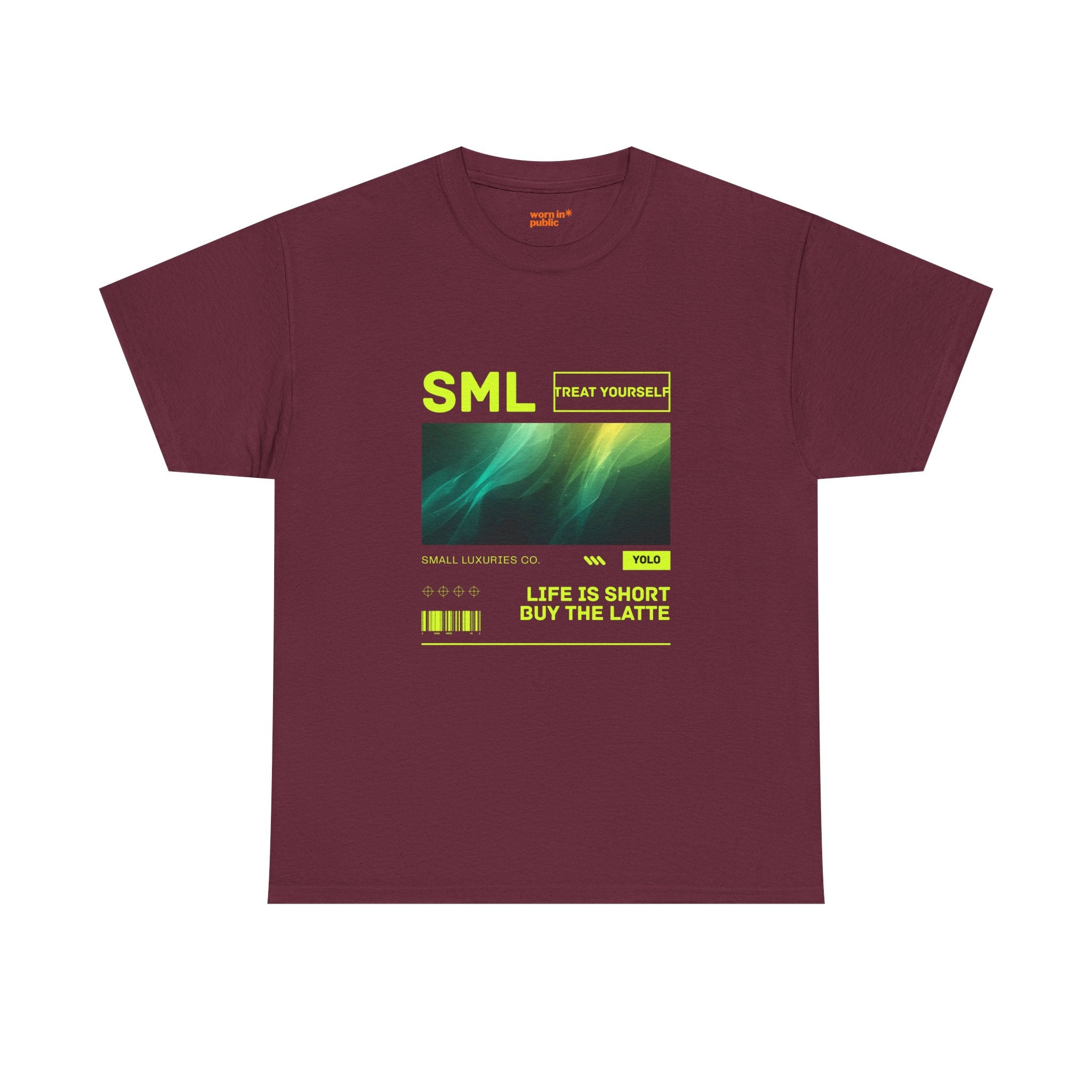 Luxuries of Life Neon Abstract Wave T-Shirt | Barcode Graphic Tee