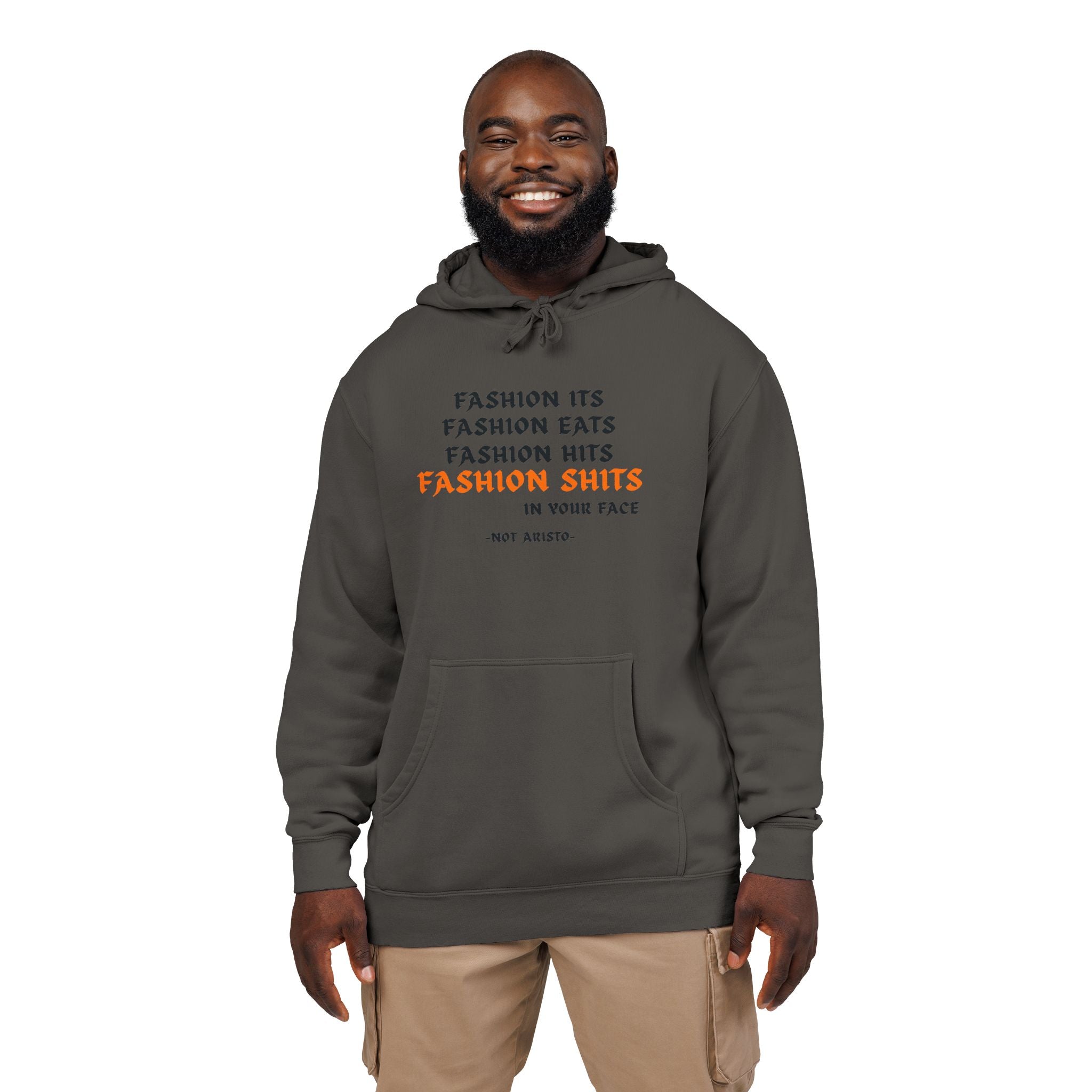 Fashion SHITS Hoodie | Minimal 'Crate' Graphic Pullover in Vintage Wash