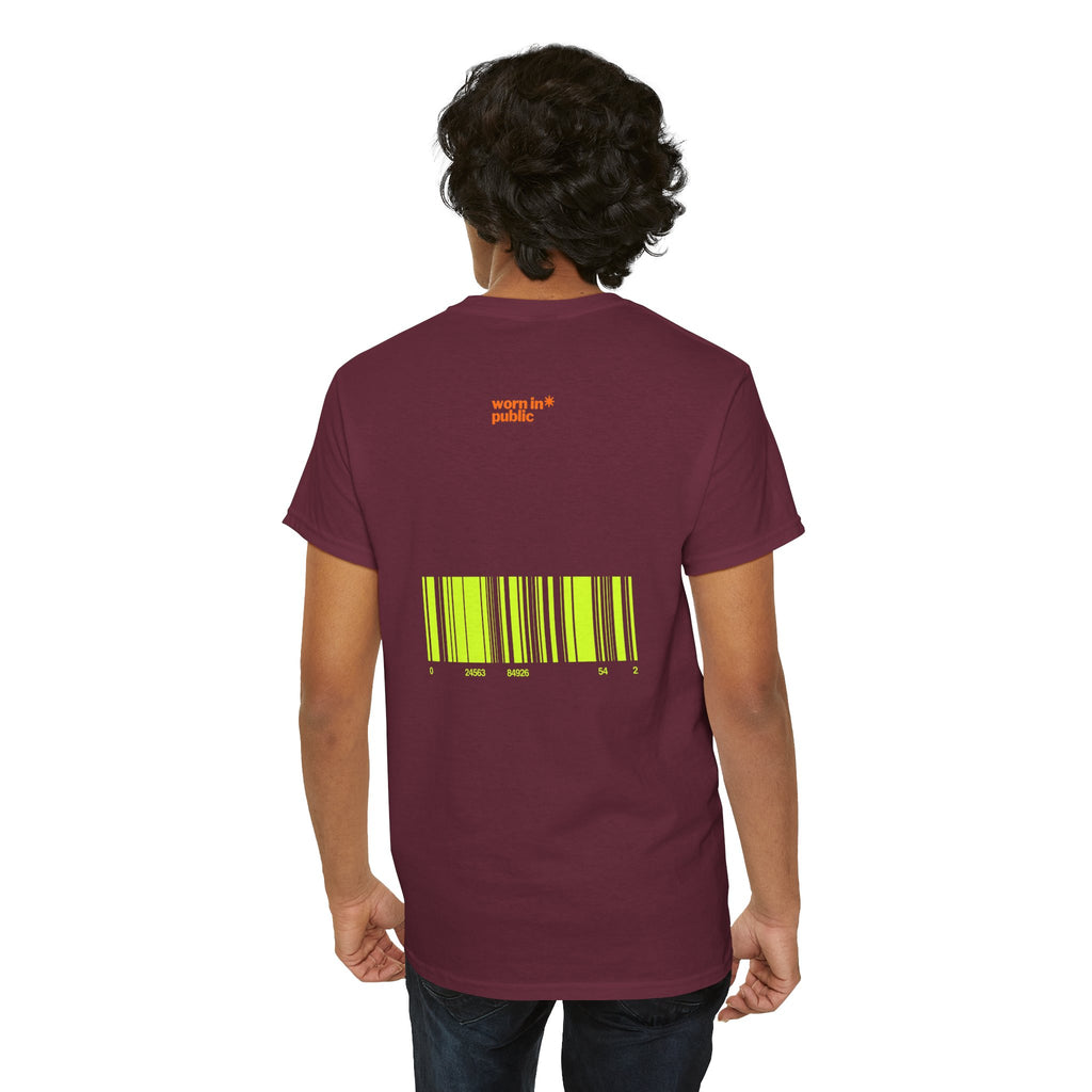 Luxuries of Life Neon Abstract Wave T-Shirt | Barcode Graphic Tee