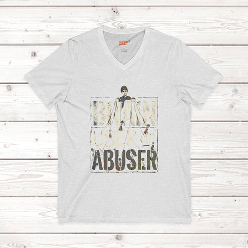 Brain User or Abuser Mens V-Neck Tee — Choose to See Graphic Awareness Shirt