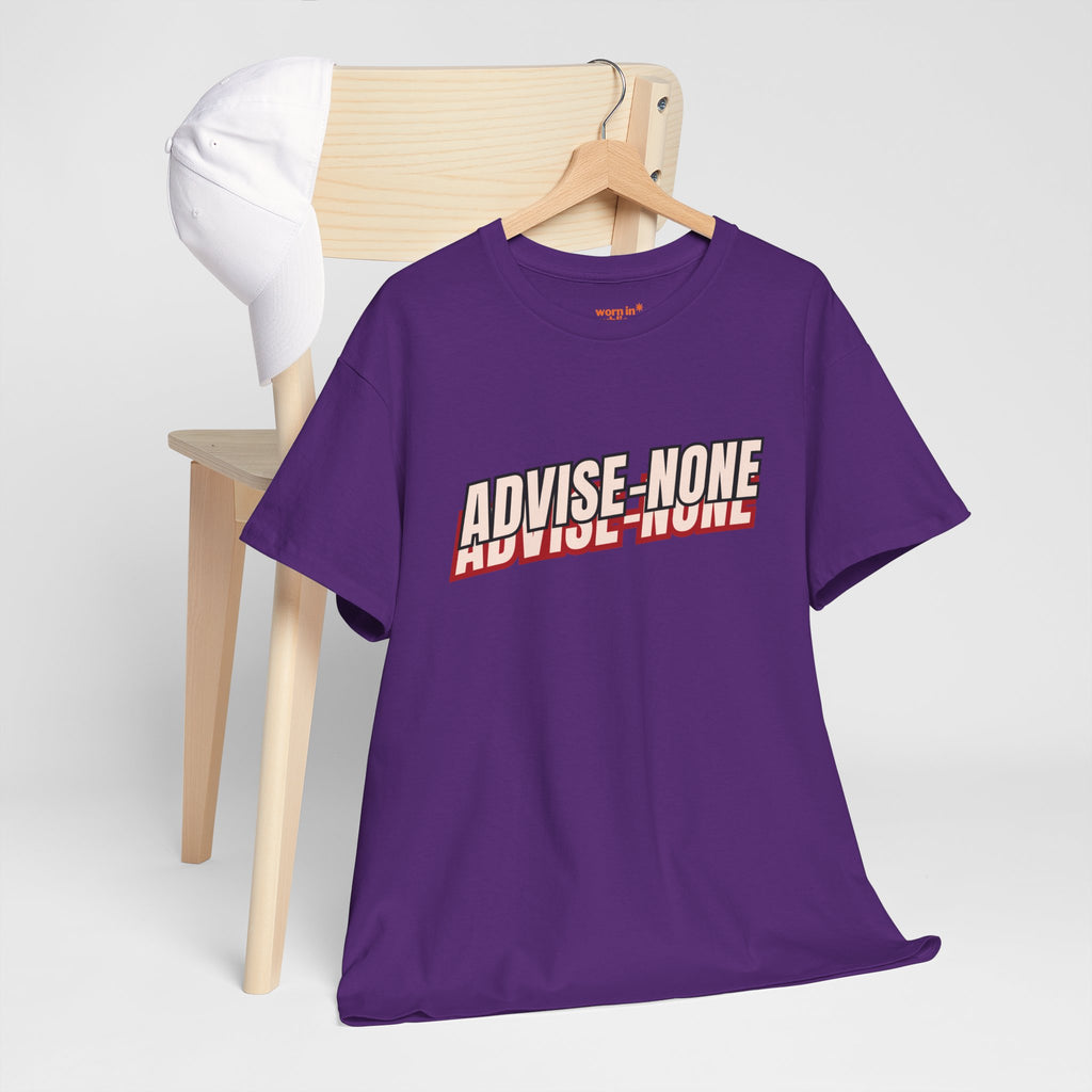 Advise None | Retro Slanted Unisex Graphic Tee