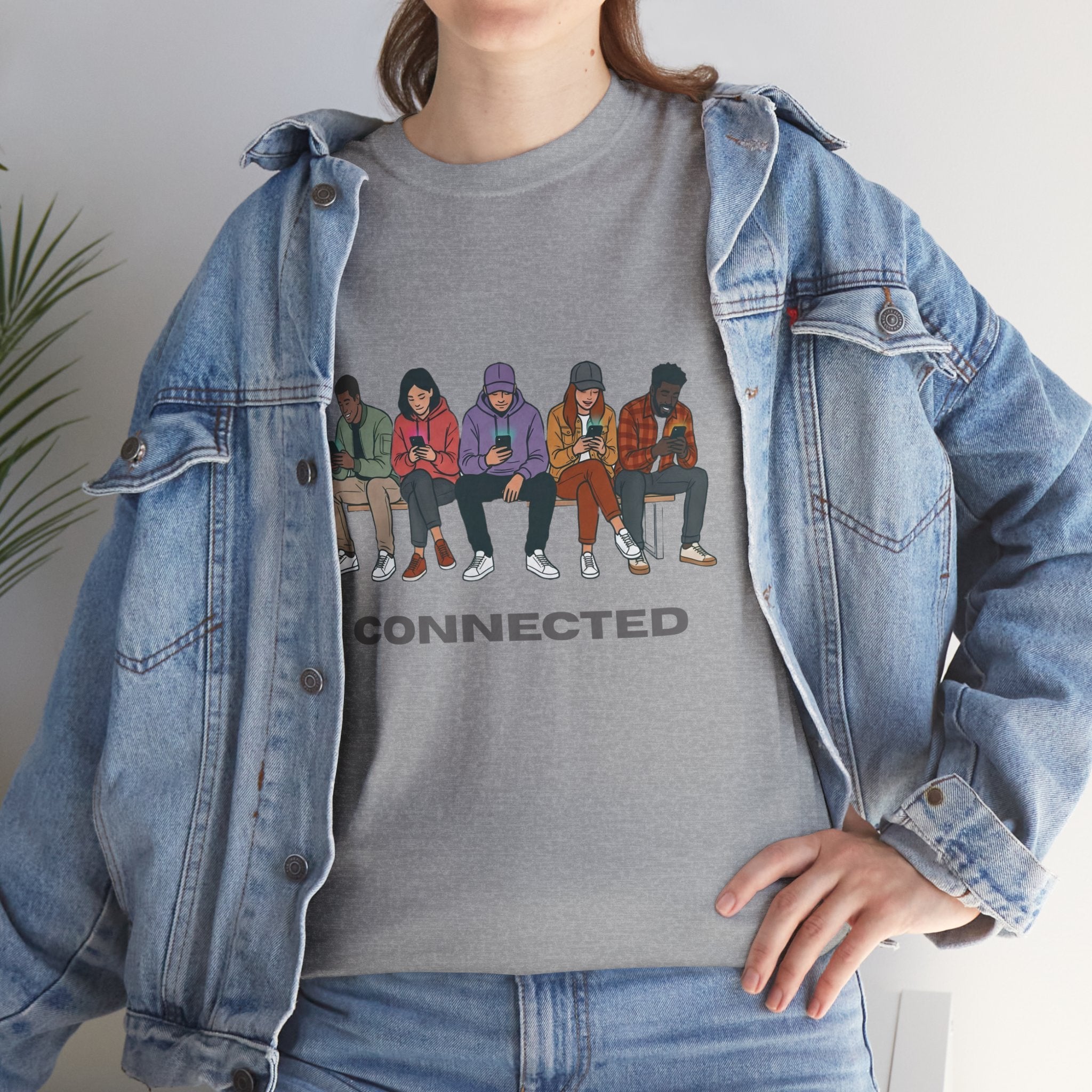 Connected Friends Graphic Tee – Casual Unisex Crewneck Shirt