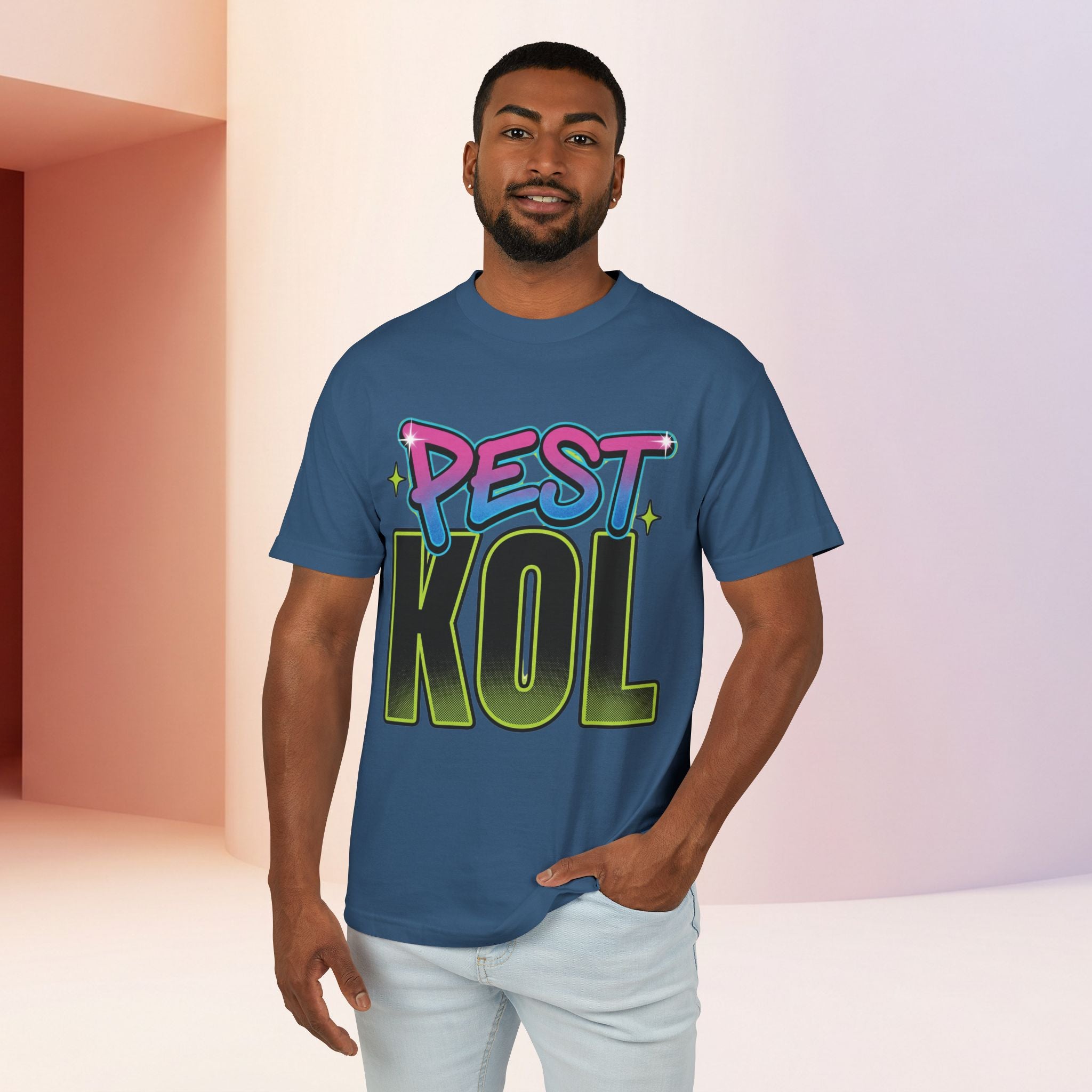 Pest Kol | Retro Unisex Streetwear Graphic Tee with Bold Lettering