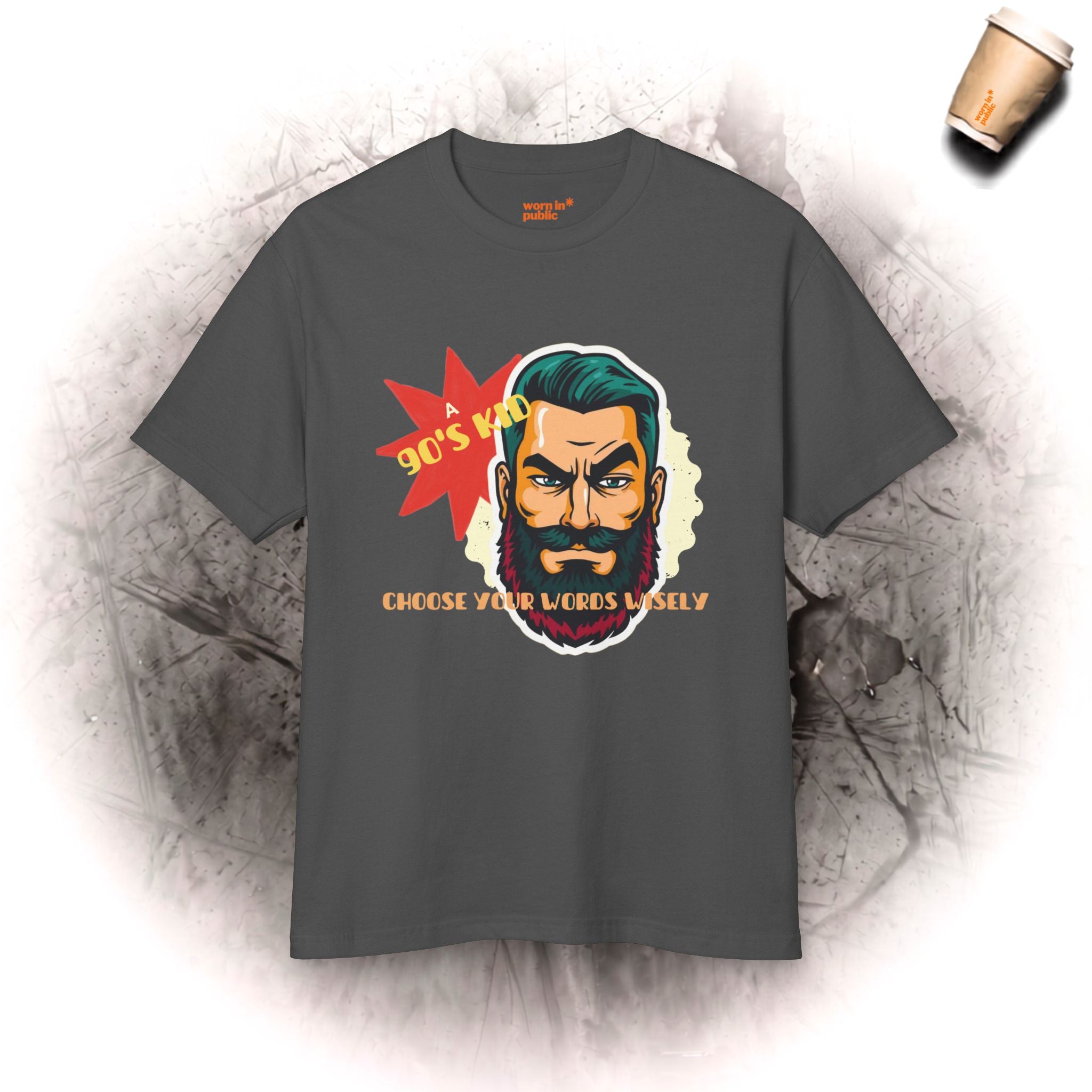 Born in the 90's comes with a beard T-Shirt | T-Shirt für echte Männer