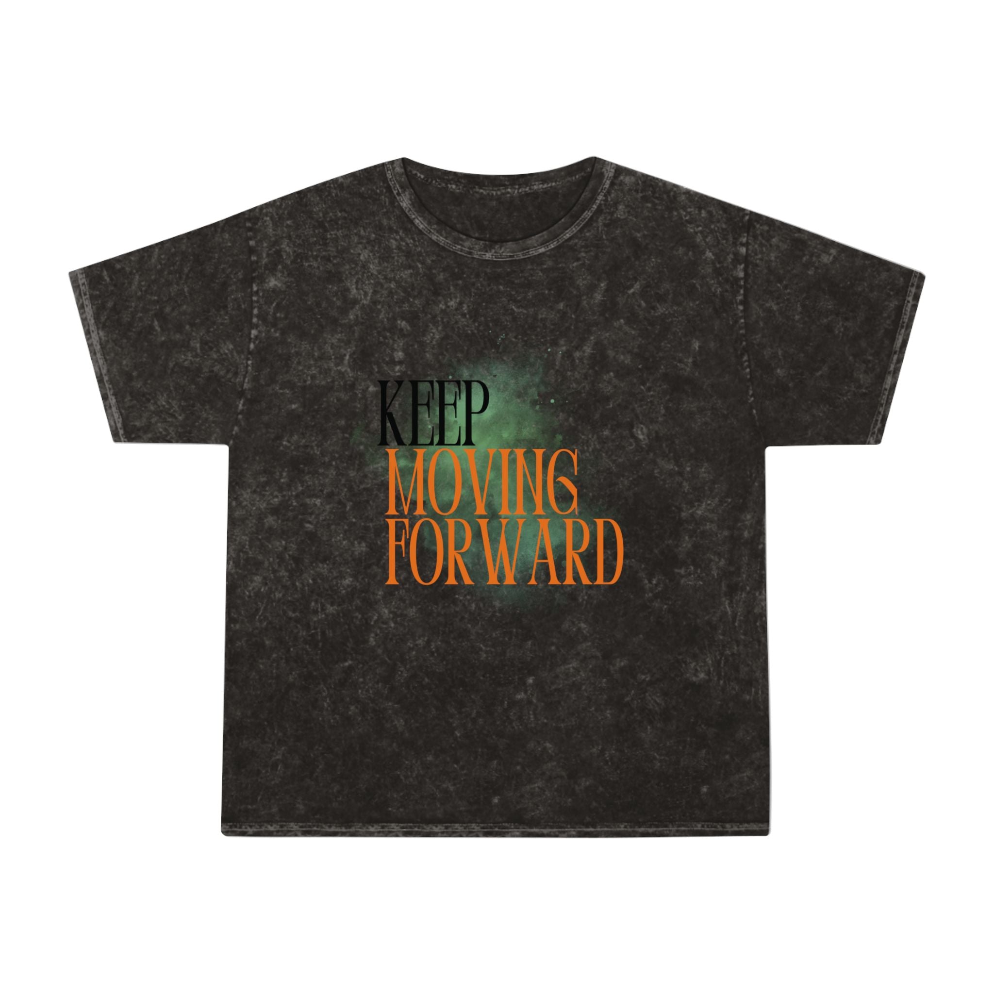 Camiseta "Sigue Adelante" con lavado mineral premium | Camiseta gráfica con lavado vintage