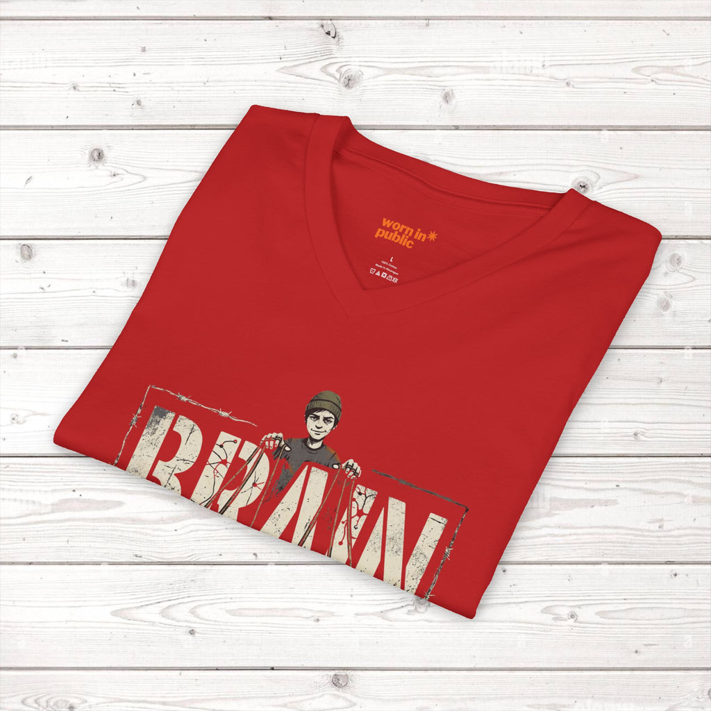 Brain User or Abuser Mens V-Neck Tee — Choose to See Graphic Awareness Shirt
