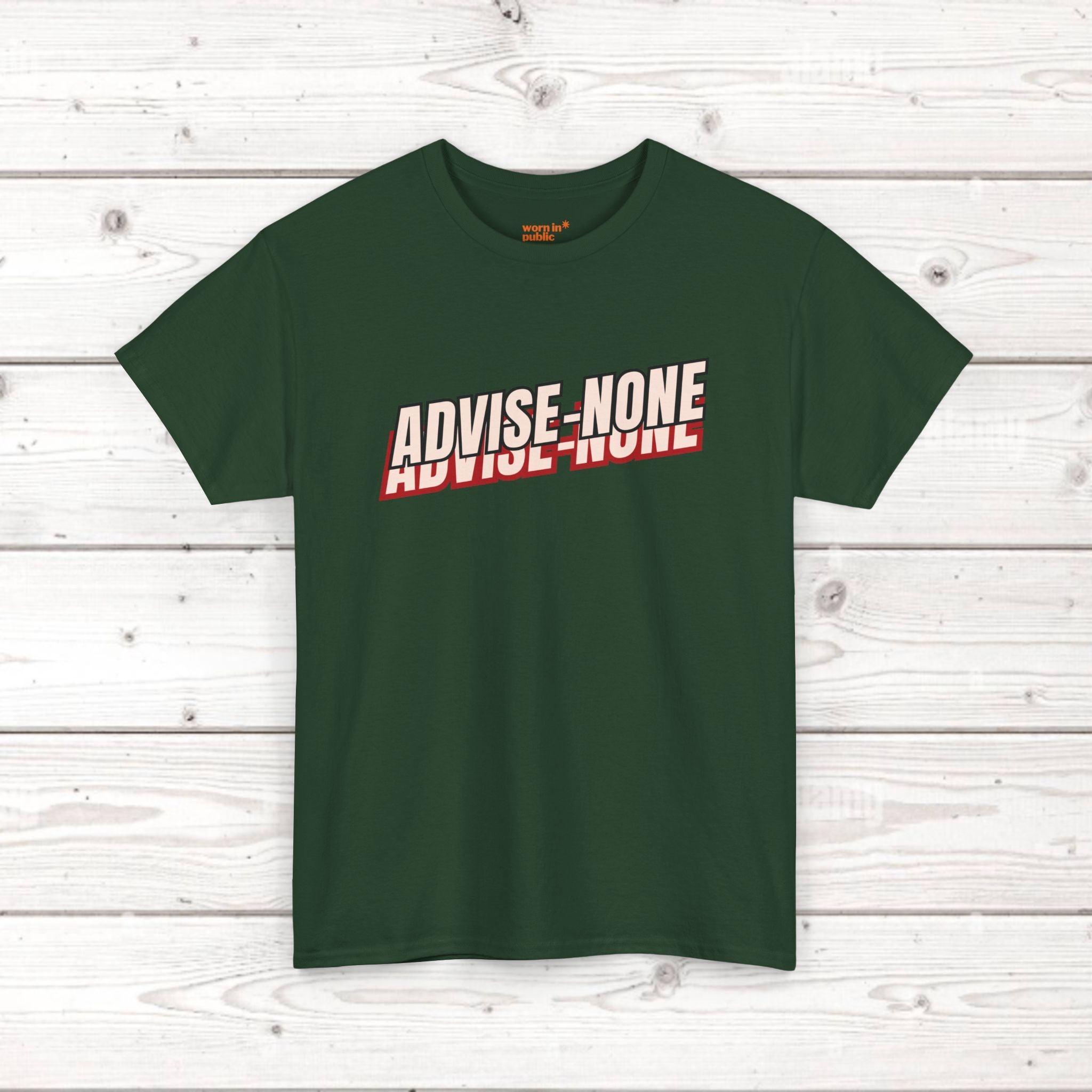 Advise None | Retro Slanted Unisex Graphic Tee