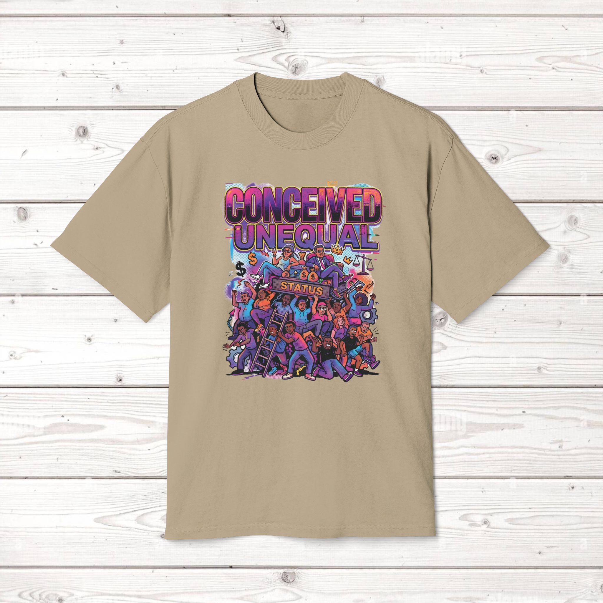 Conceived Unequal | Oversized Boxy Graphic Tee