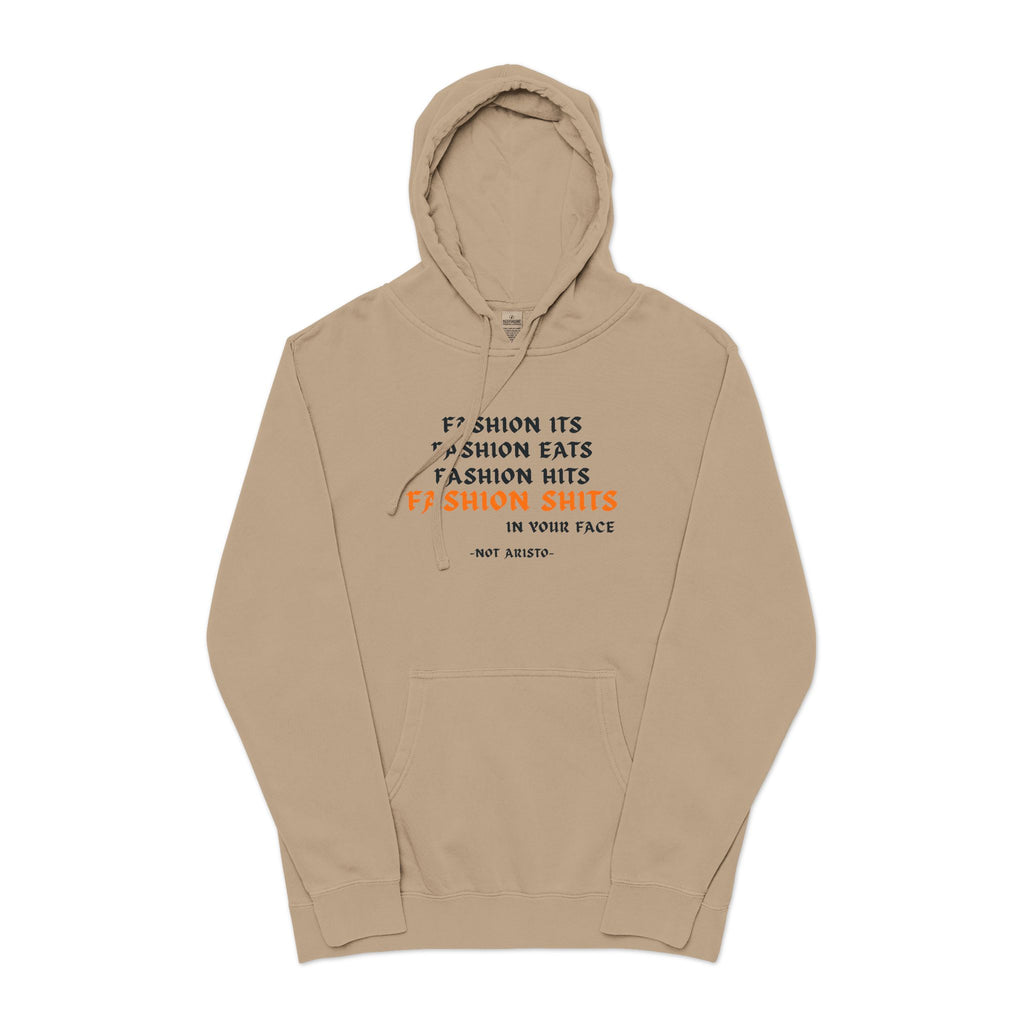 Fashion SHITS Hoodie | Minimal 'Crate' Graphic Pullover in Vintage Wash