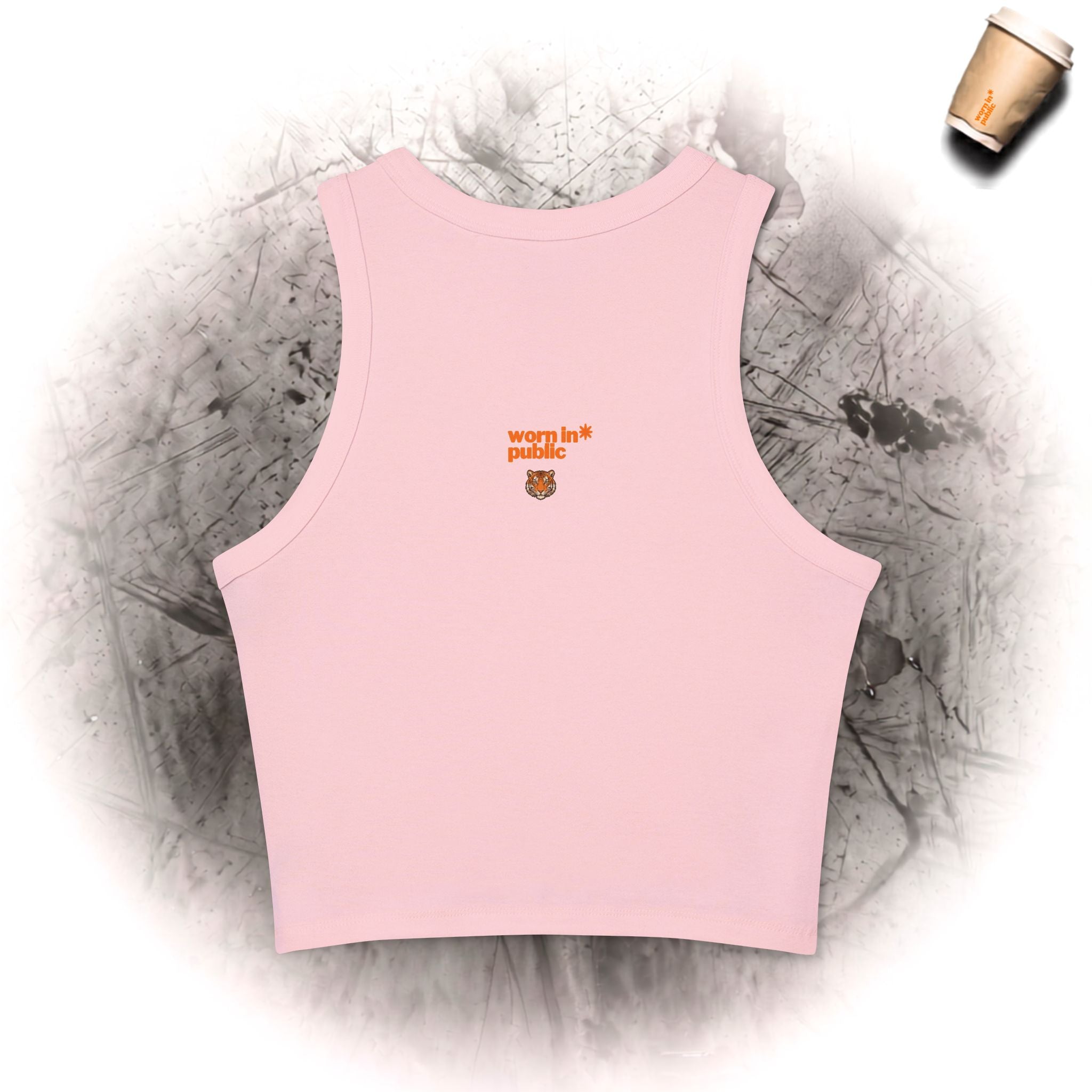 Kätzchen oder Tiger Tanktop | Süße Pastellkatze Grafik mit Retro-Schriftzug