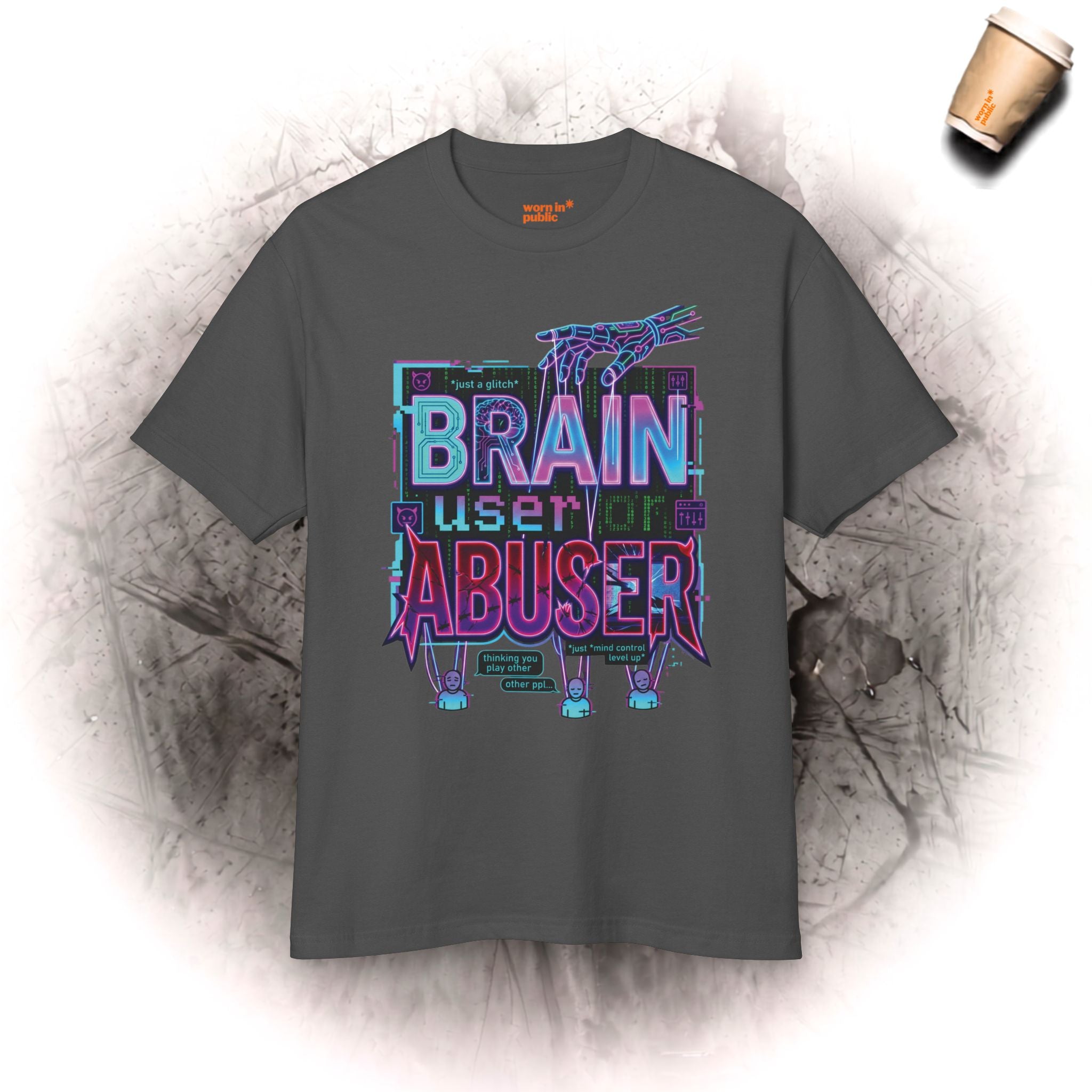 Brain User or Abuser GEN Z | Retro Cyberpunk Graphic Tee