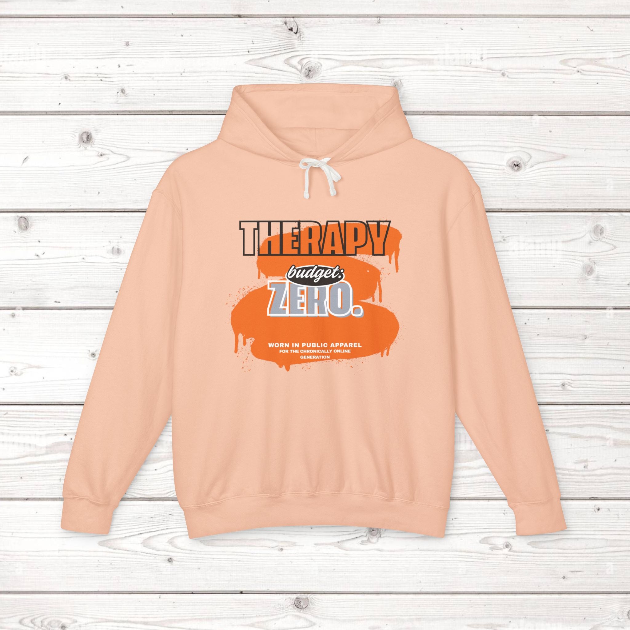 Therapy Budget Zero Hoodie | Funny Mental Health Humor Pullover
