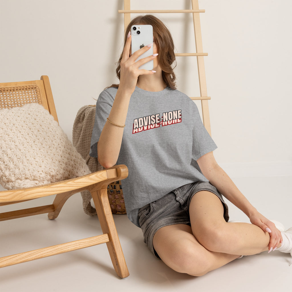 Advise None | Retro Slanted Unisex Graphic Tee